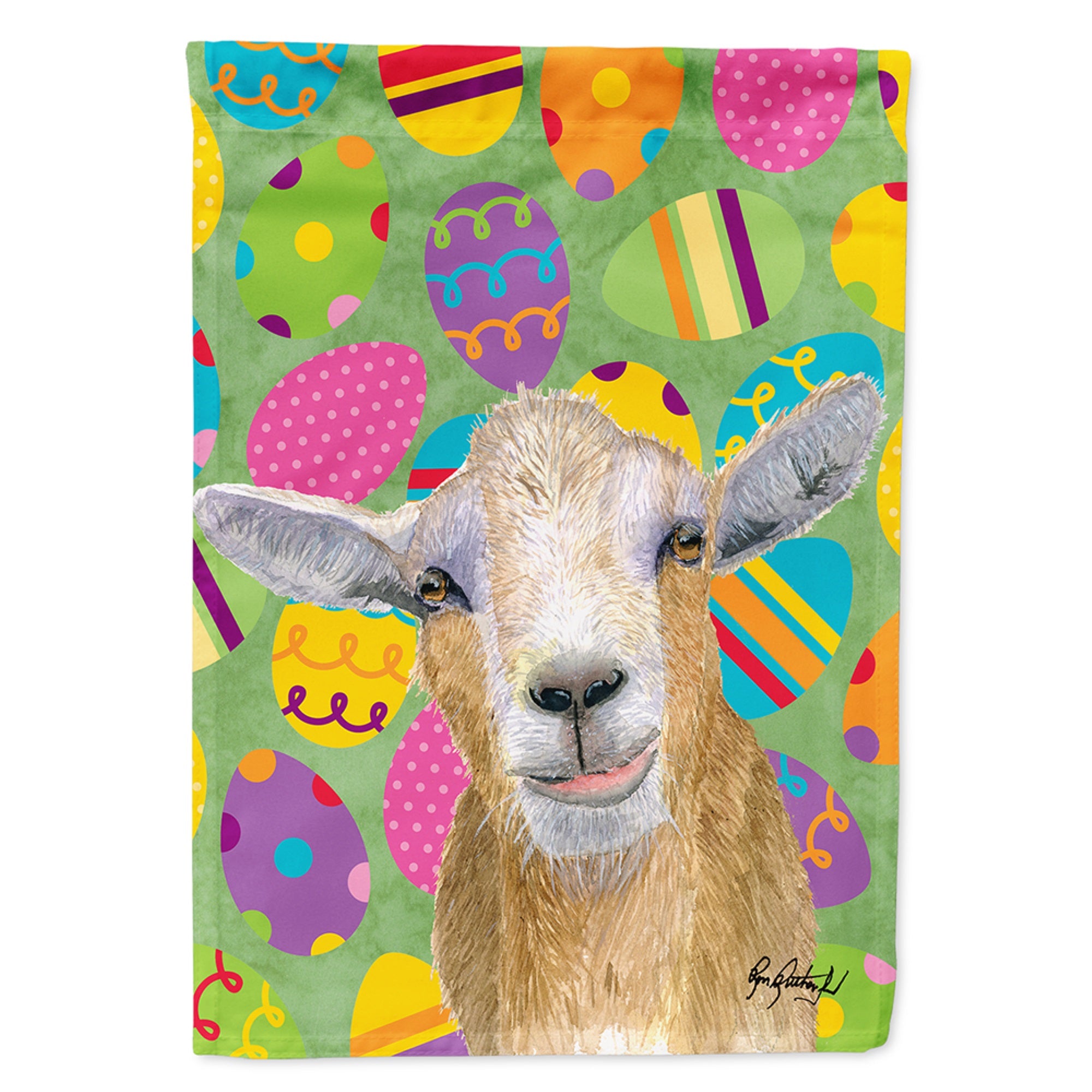 Goat Easter Eggs Flag Garden Size