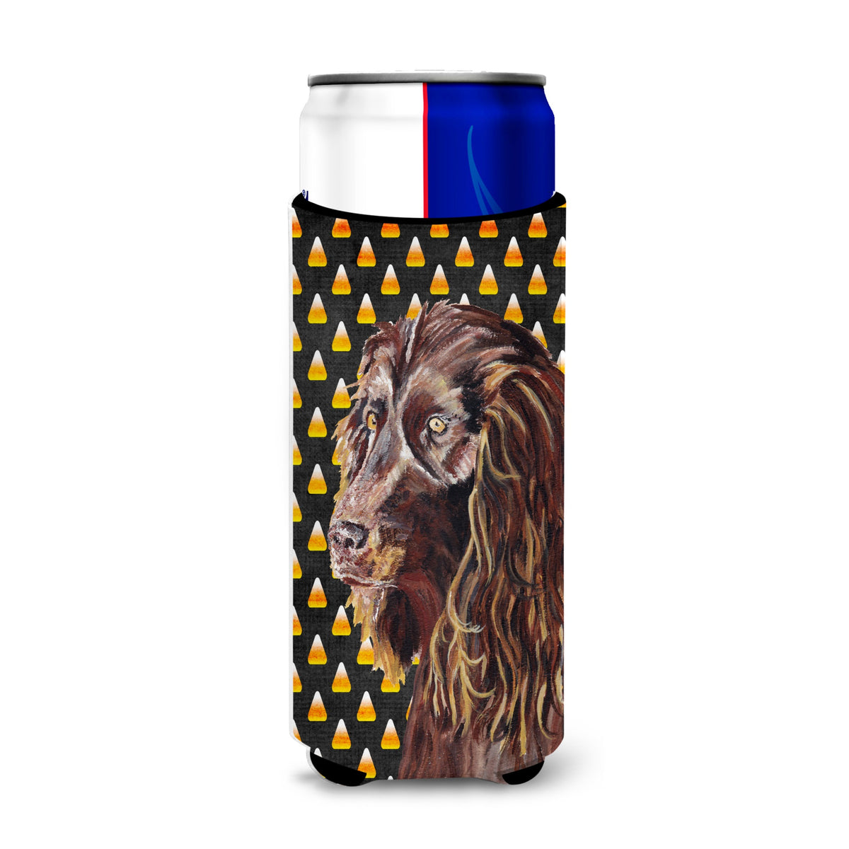 Boykin Spaniel  Candy Corn Halloween Ultra Hugger For Slim Cans