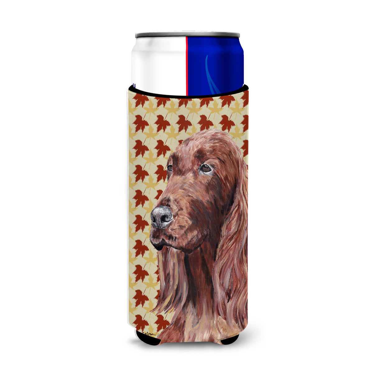 Irish Setter Fall Leaves Ultra Hugger For Slim Cans