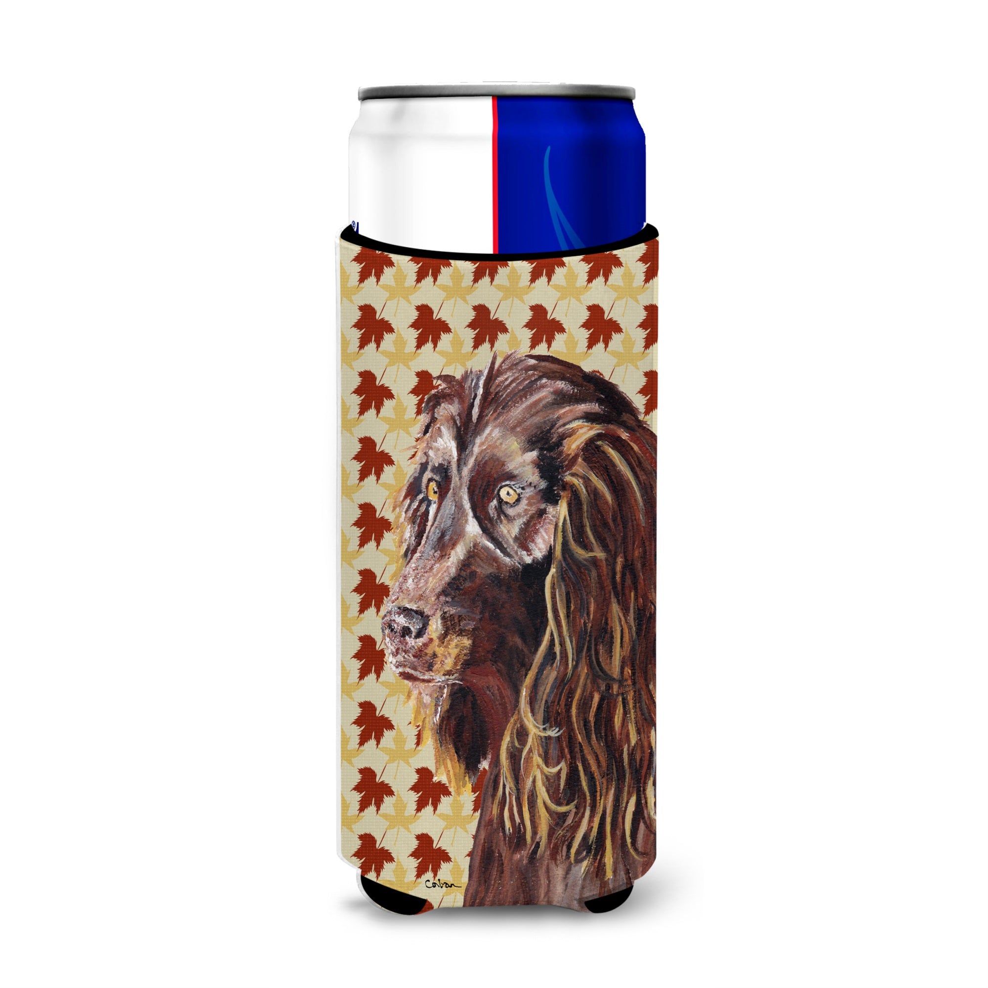 Boykin Spaniel Fall Leaves Ultra Hugger For Slim Cans