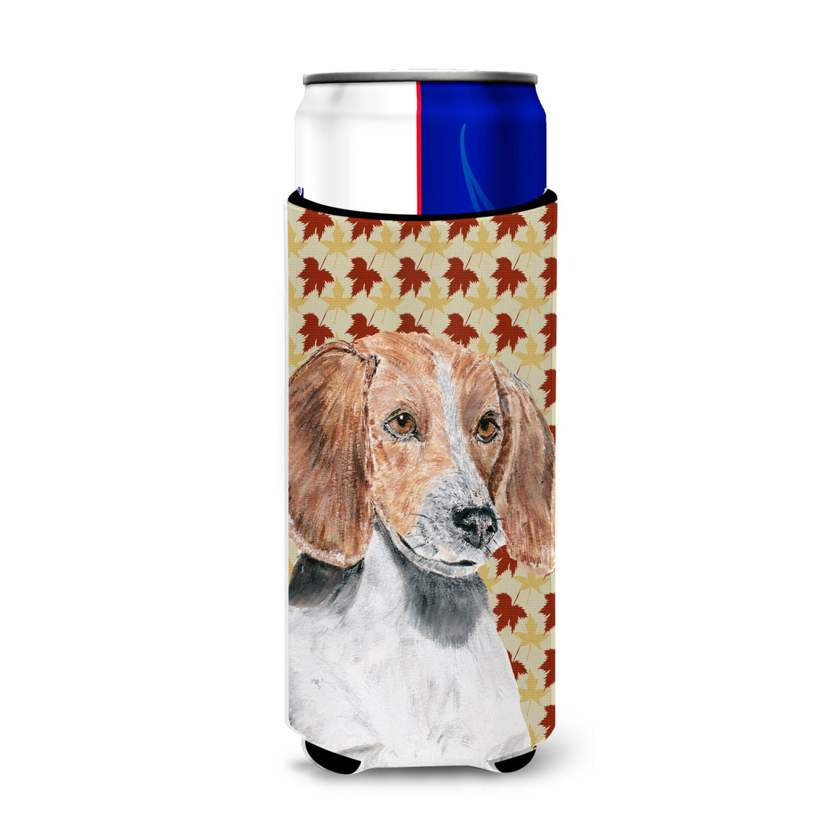 English Foxhound Fall Leaves Ultra Hugger For Slim Cans