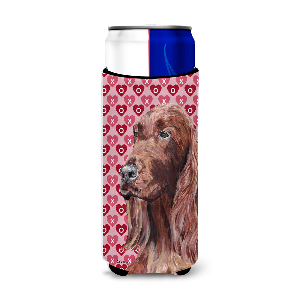 Irish Setter Hearts And Love Ultra Hugger For Slim Cans
