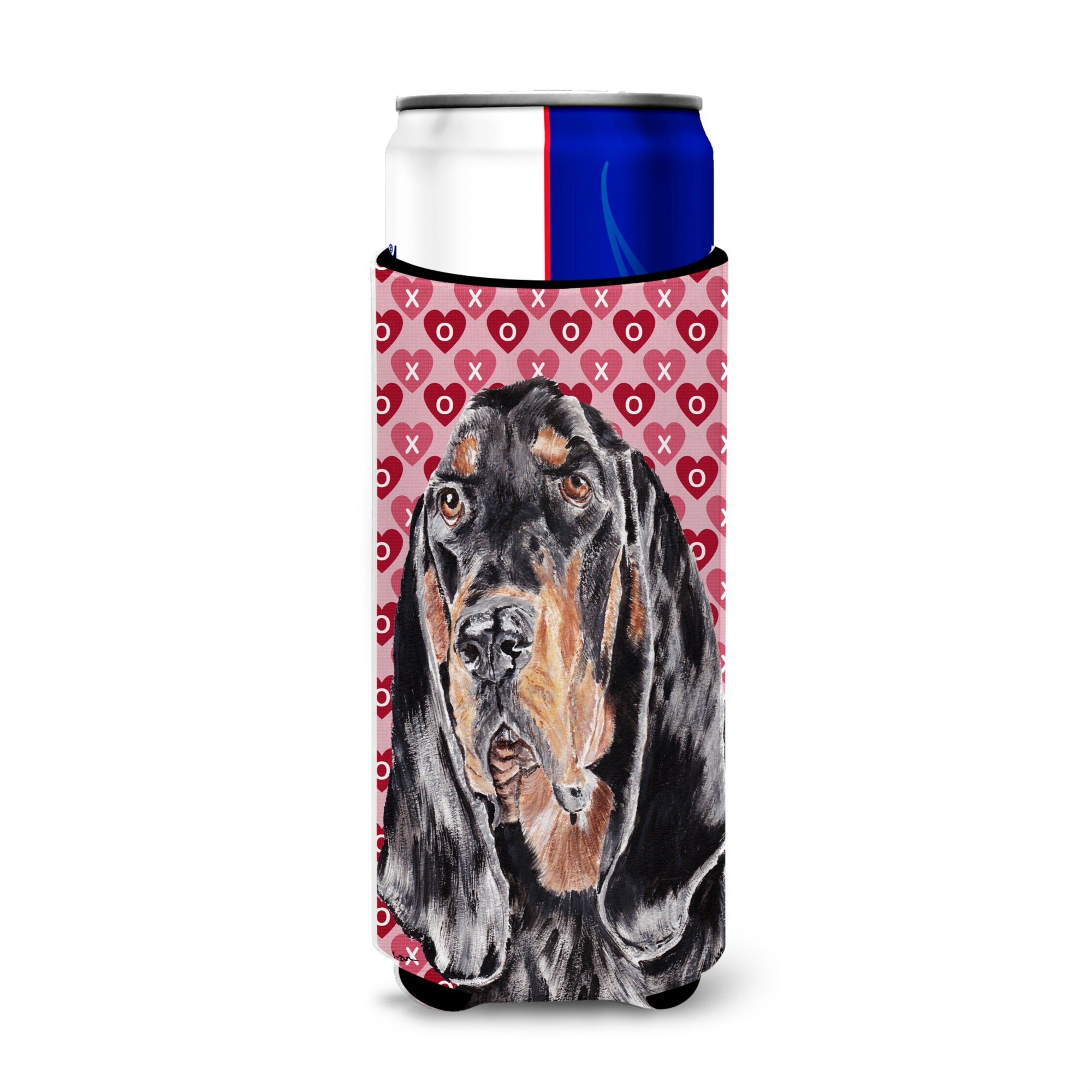 Black And Tan Coonhound Hearts And Love Ultra Hugger For Slim Cans