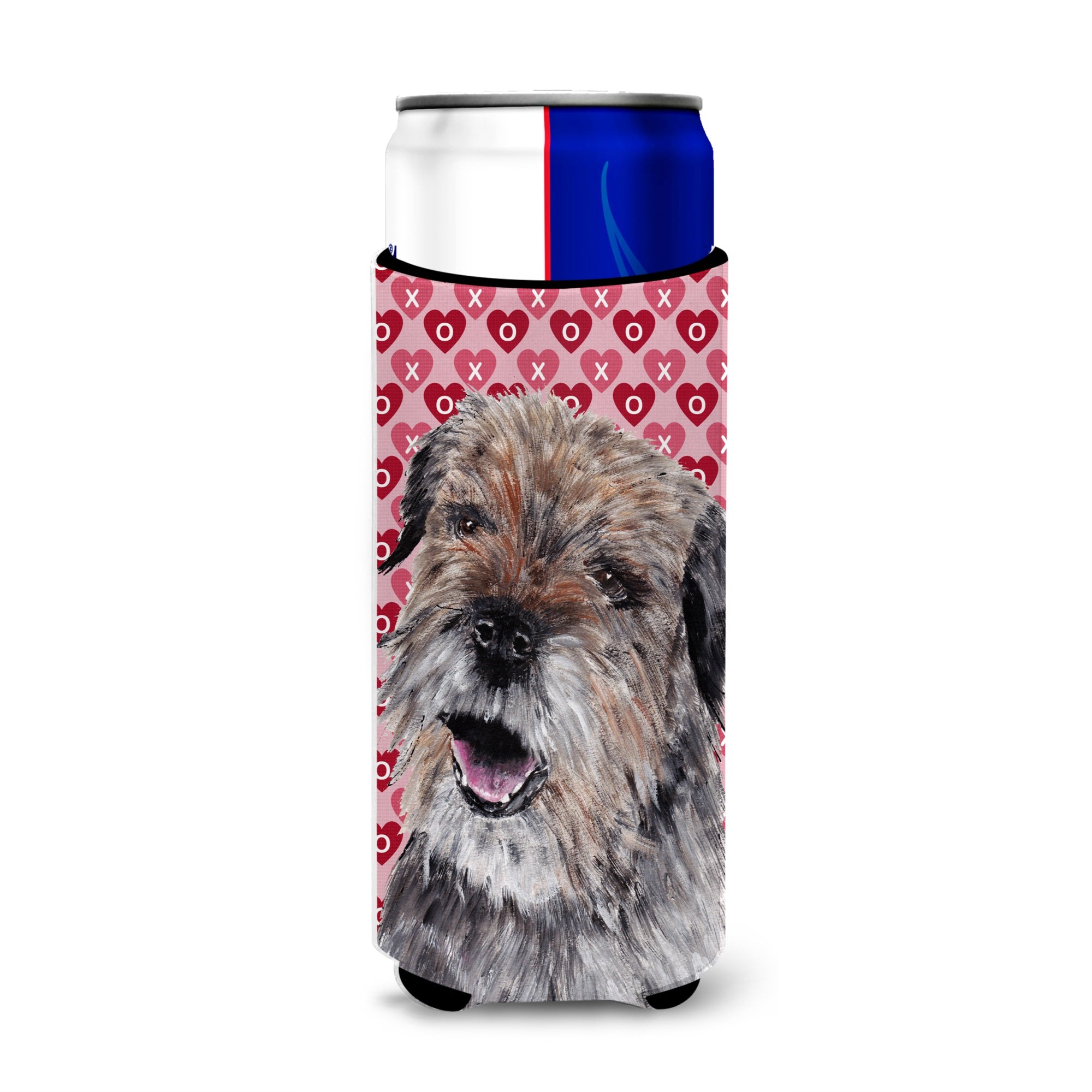 Border Terrier Hearts And Love Ultra Hugger For Slim Cans