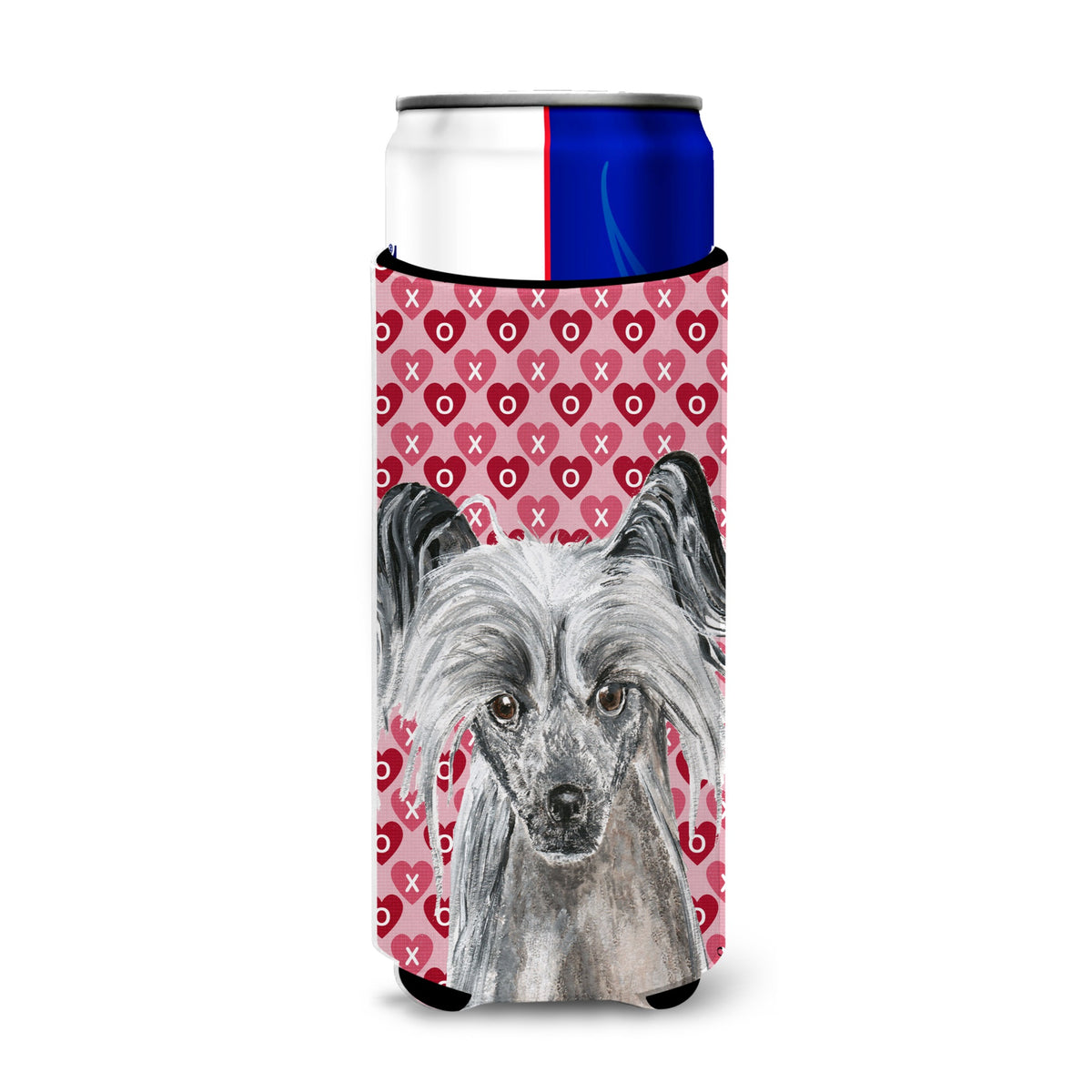 Chinese Crested Hearts And Love Ultra Hugger For Slim Cans