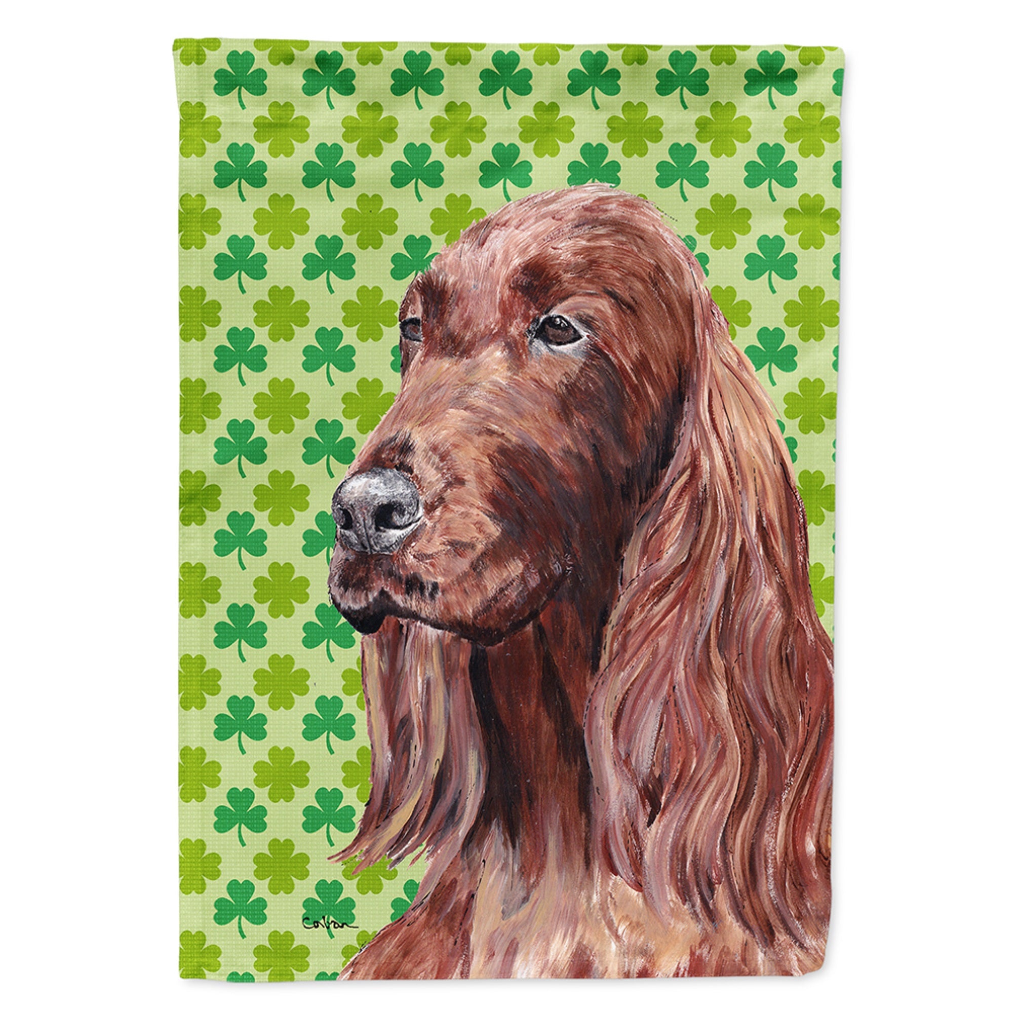 Irish Setter Lucky Shamrock St. Patrick'S Day Flag Garden Size