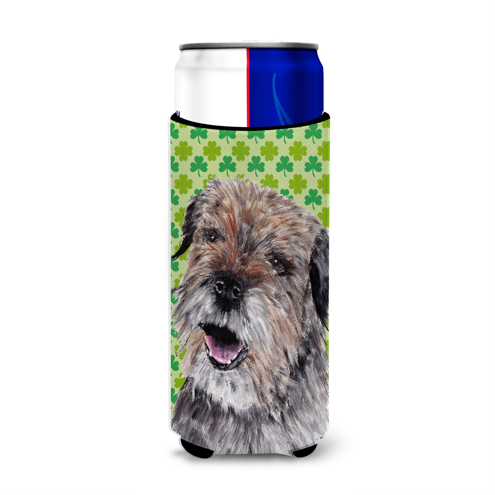 Border Terrier Lucky Shamrock St. Patrick'S Day Ultra Hugger For Slim Cans