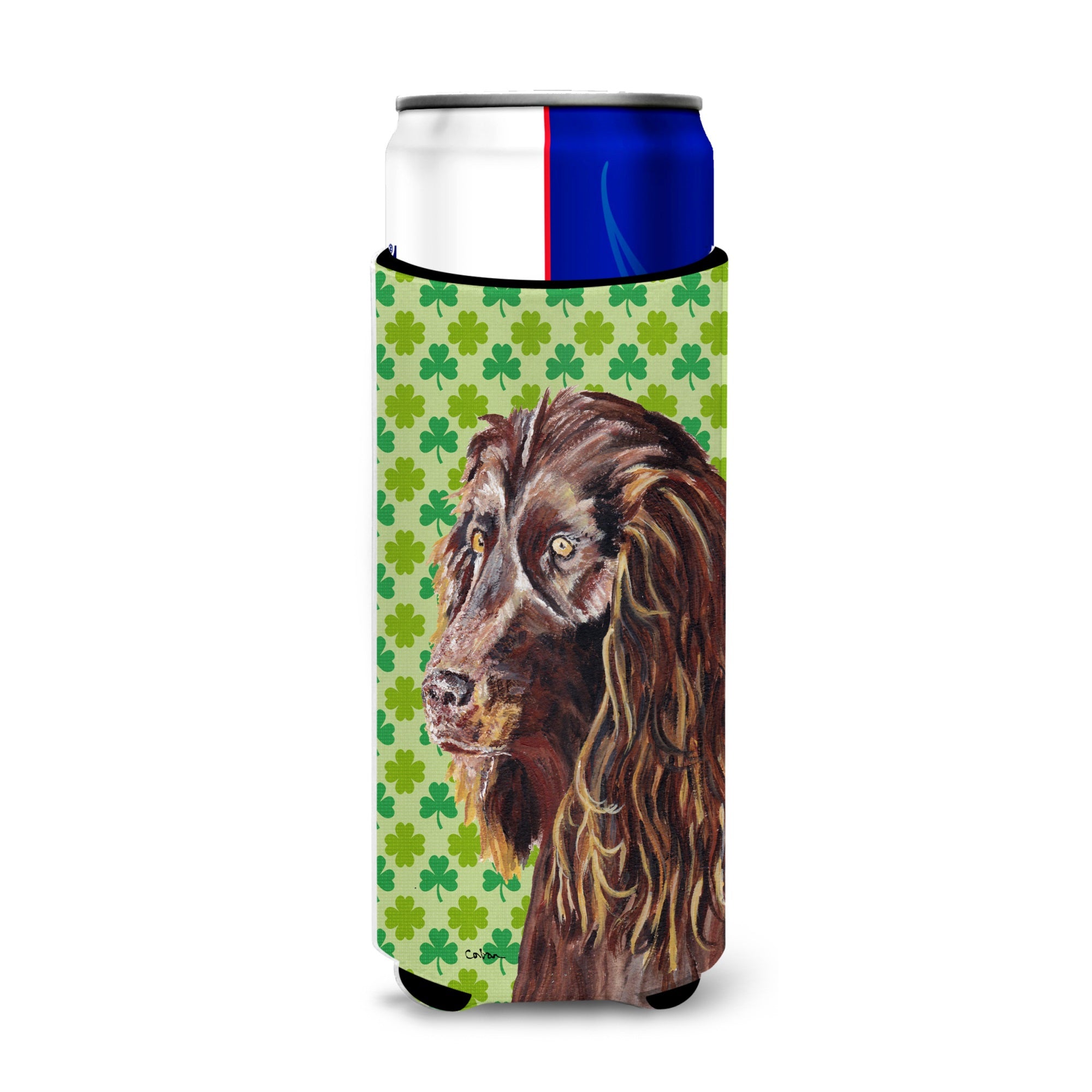 Boykin Spaniel Lucky Shamrock St. Patrick'S Day Ultra Hugger For Slim Cans