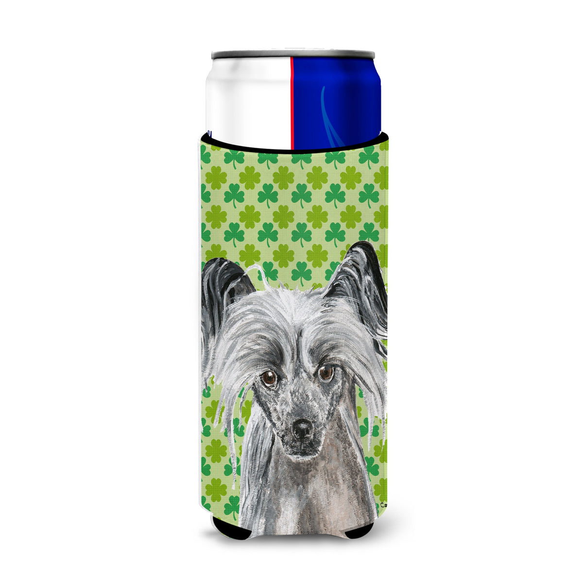 Chinese Crested Lucky Shamrock St. Patrick'S Day Ultra Hugger For Slim Cans