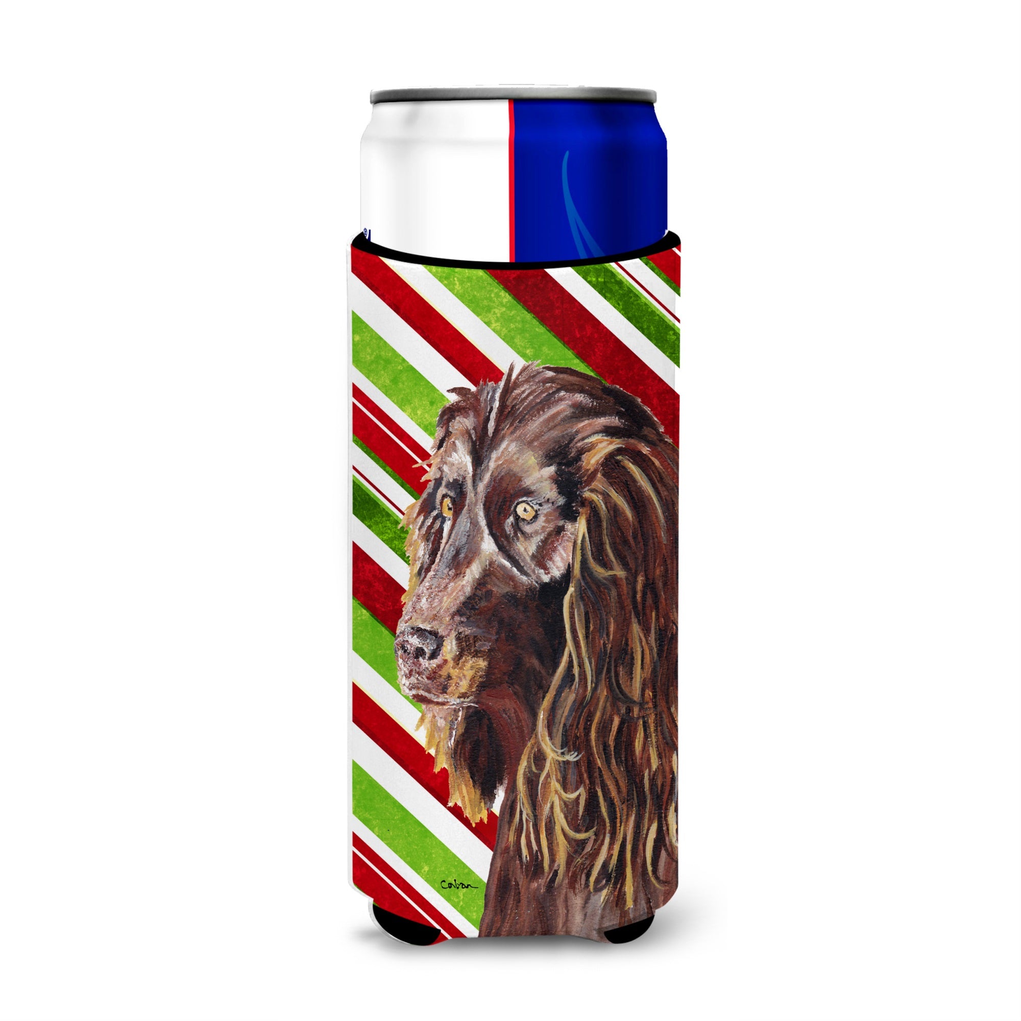 Boykin Spaniel Candy Cane Christmas Ultra Hugger For Slim Cans