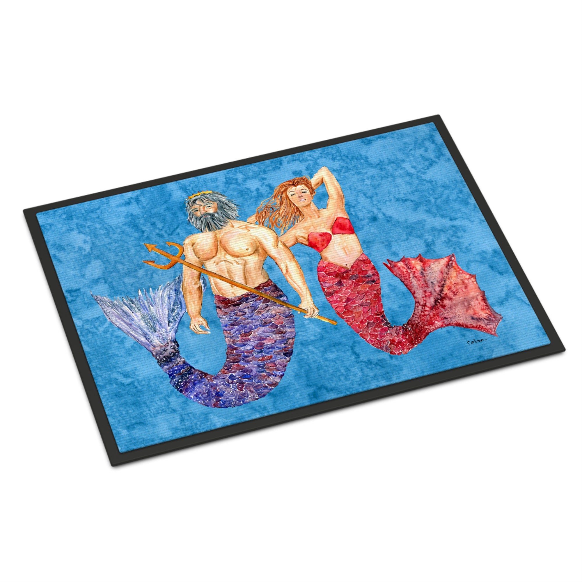 Mermaid And Merman Indoor Or Outdoor Mat 24X36