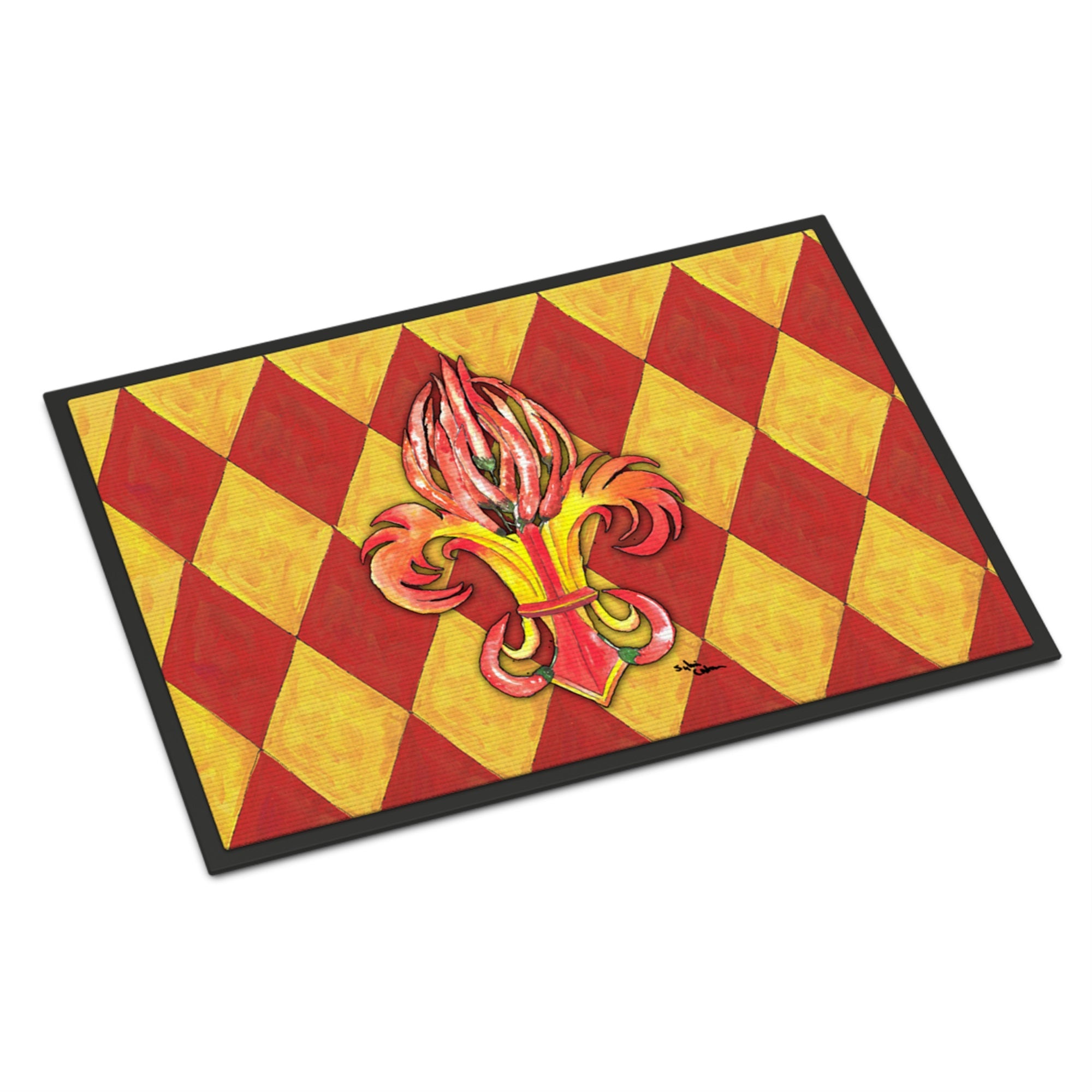 Peppers Fleur De Lis Indoor Or Outdoor Mat 18X27