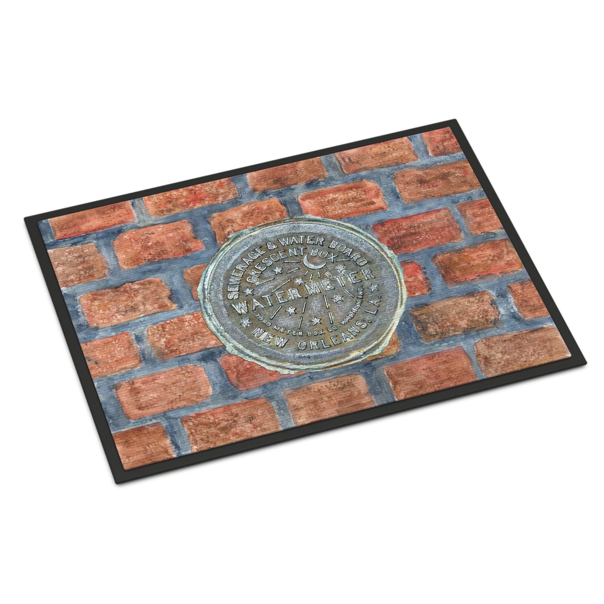 New Orleans Watermeter On Bricks Indoor Or Outdoor Mat 18X27