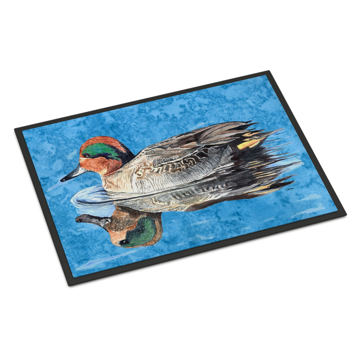 Teal Duck Indoor Or Outdoor Mat 18X27