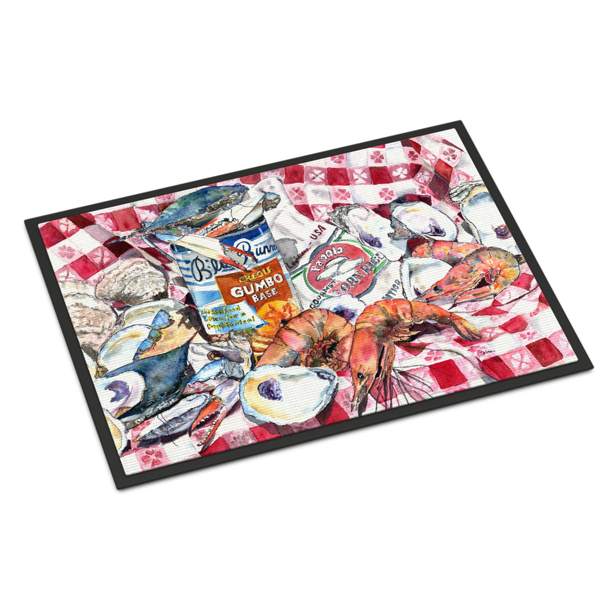 Blue Runner Gumbo Receipe Indoor Or Outdoor Mat 18X27