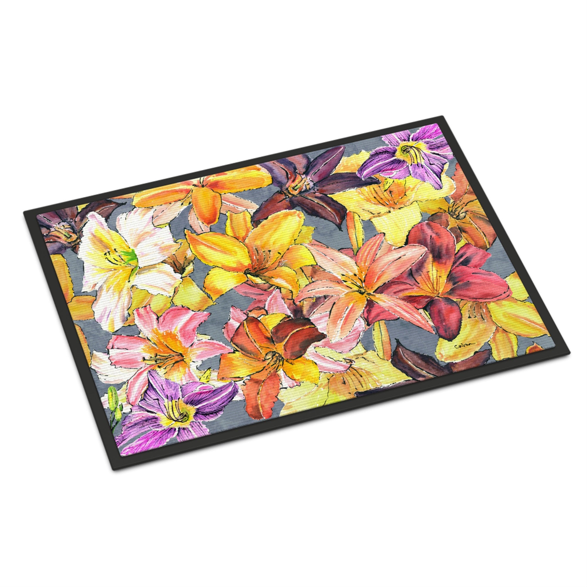 Day Lillies Indoor Or Outdoor Mat 18X27