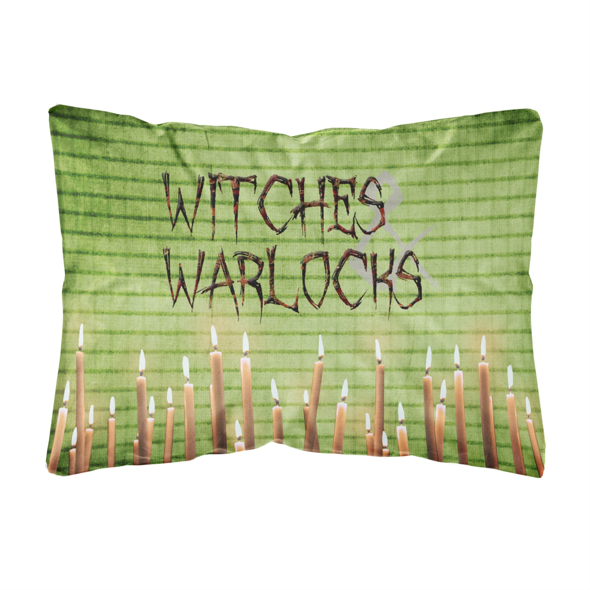 Witches And Warlocks Halloween Canvas Fabric Decorative Pillow