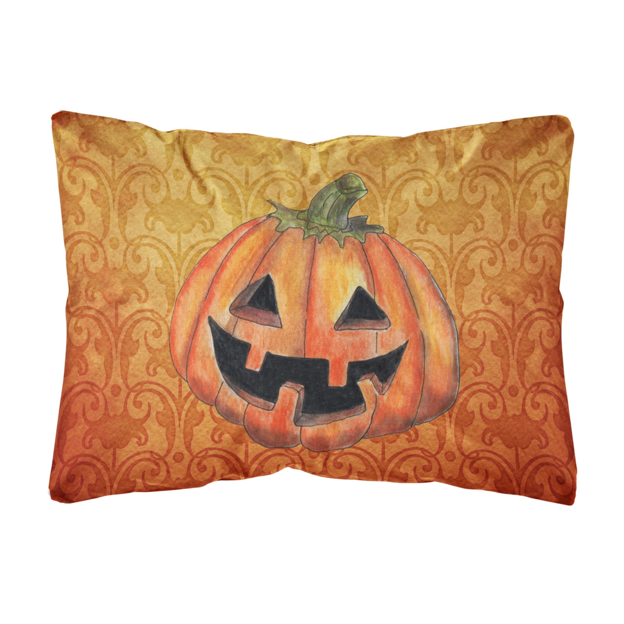 October Pumpkin Halloween Canvas Fabric Decorative Pillow