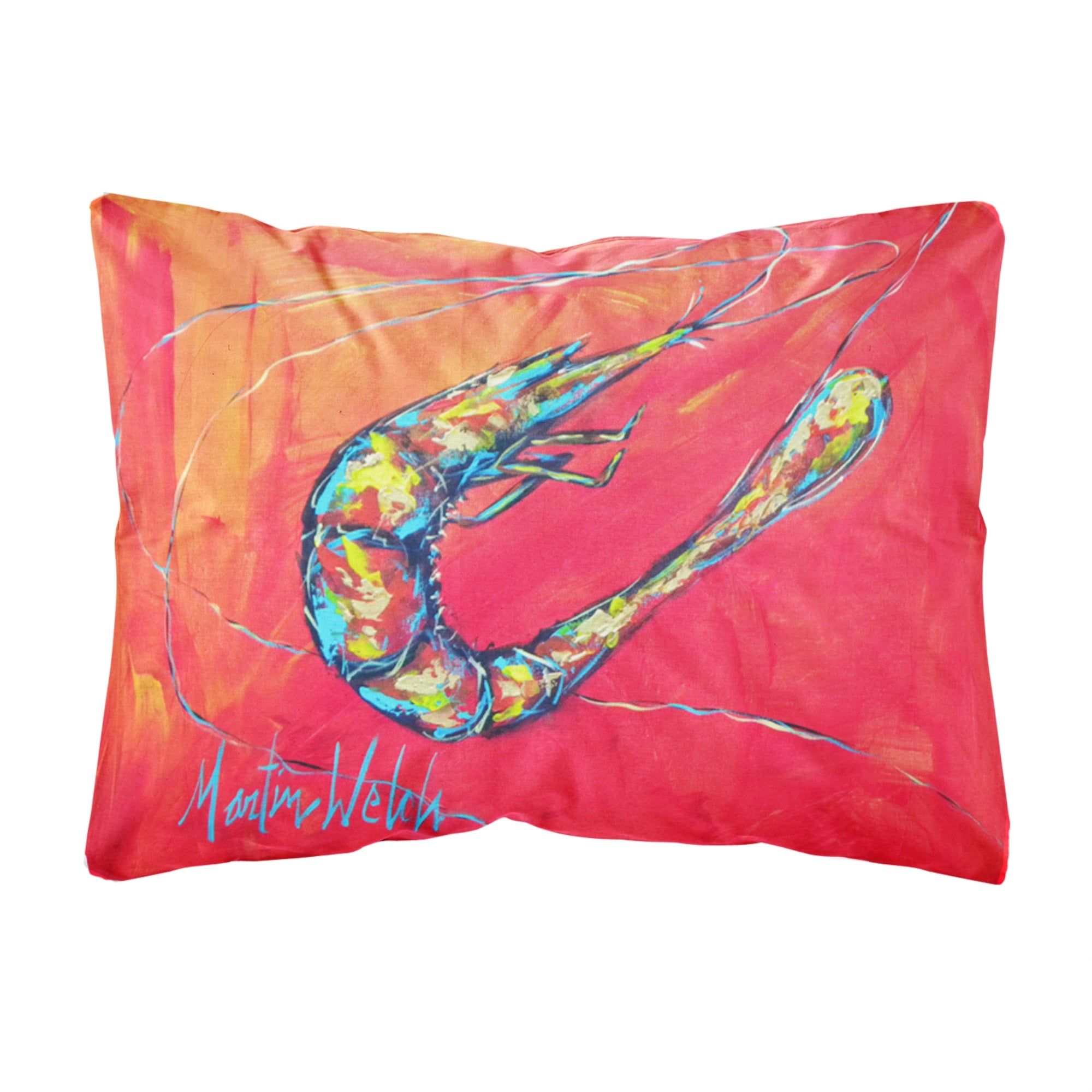 Shrimp Seafood Three Canvas Fabric Decorative Pillow