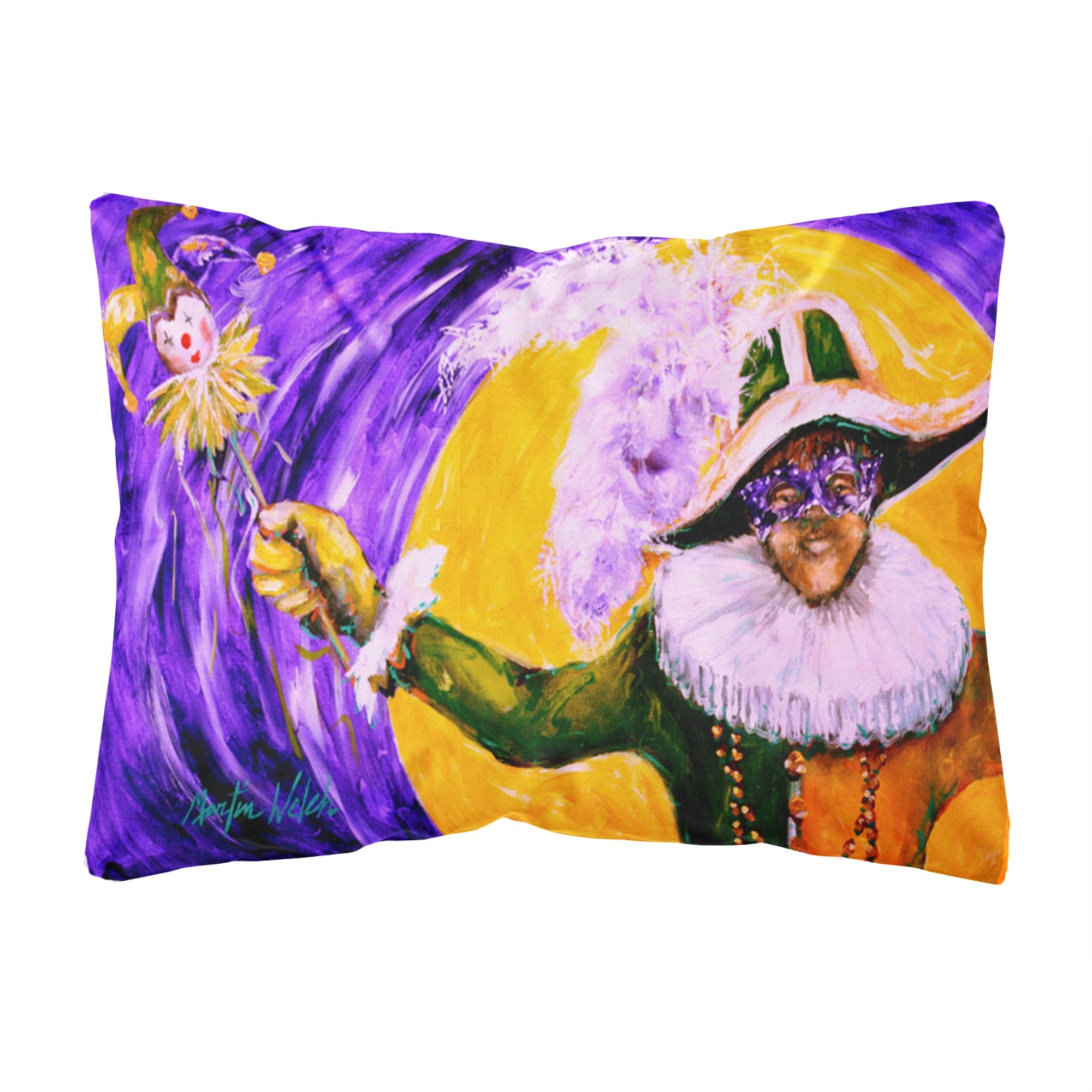 Mardi Gras Hey Mister Canvas Fabric Decorative Pillow