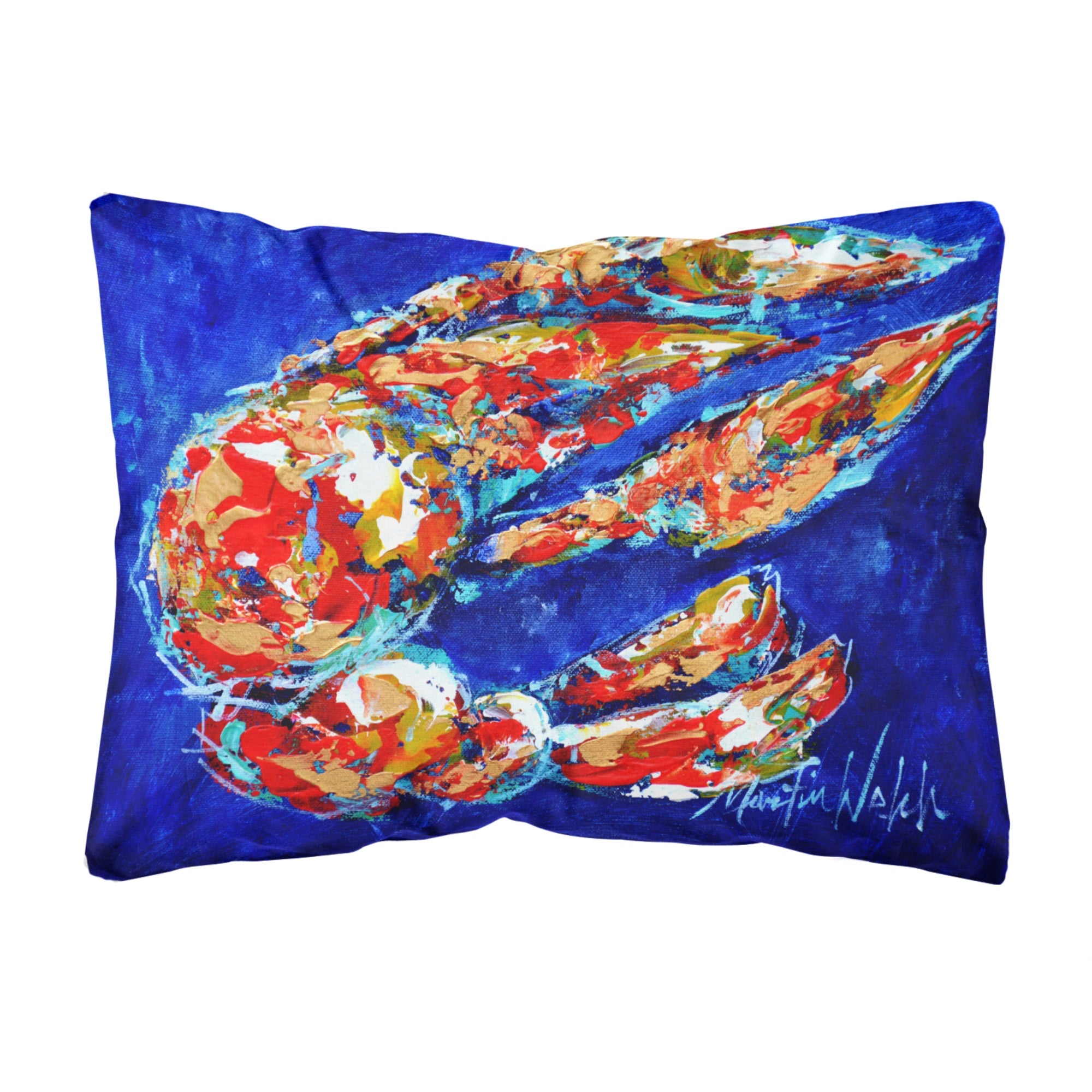 Craw Momma Crawfish Canvas Fabric Decorative Pillow