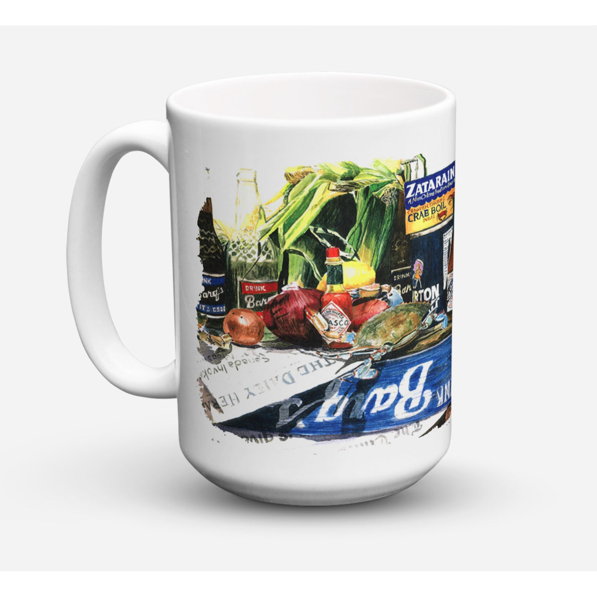Crab In The Middle Coffee Mug 15 Oz