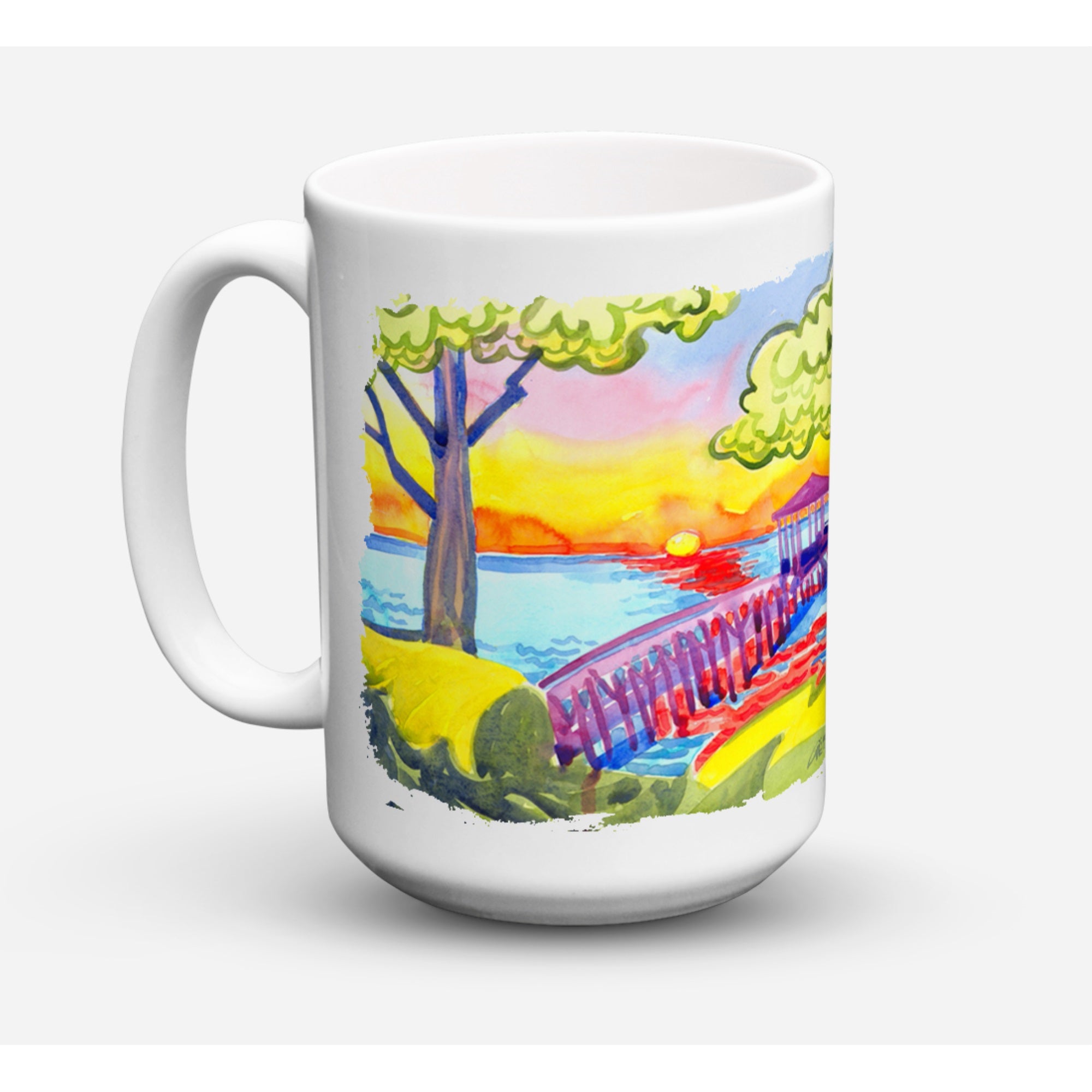 Dock At The Pier Coffee Mug 15 Oz