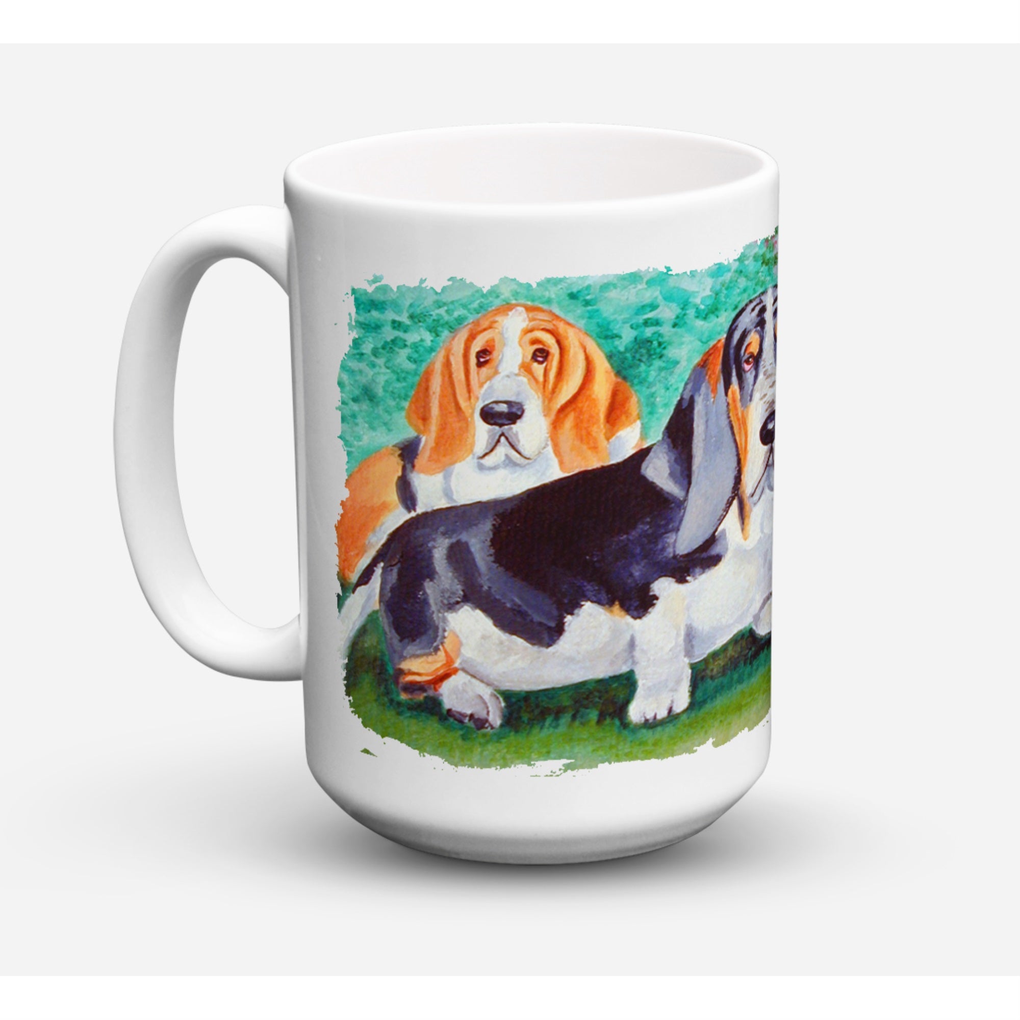 Basset Hound Double Trouble Coffee Mug 15 Oz