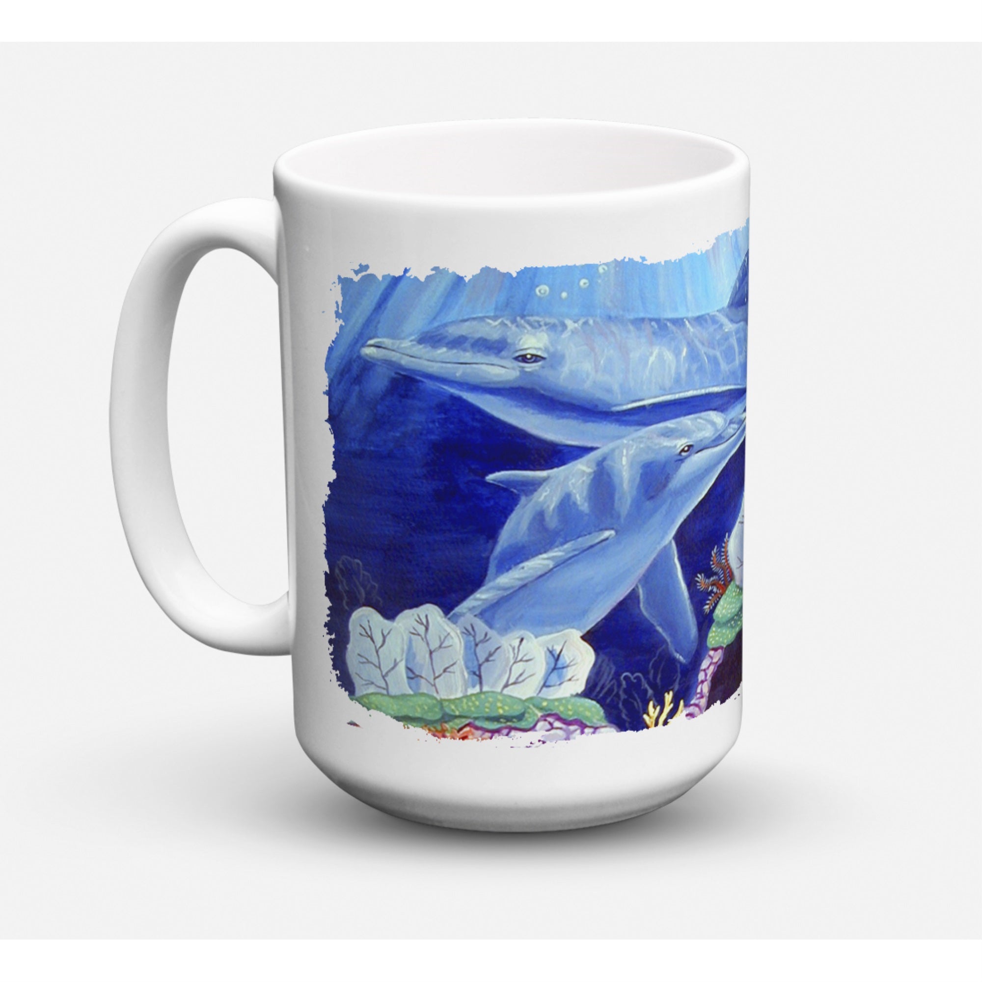 Dolphin Under The Sea Coffee Mug 15 Oz