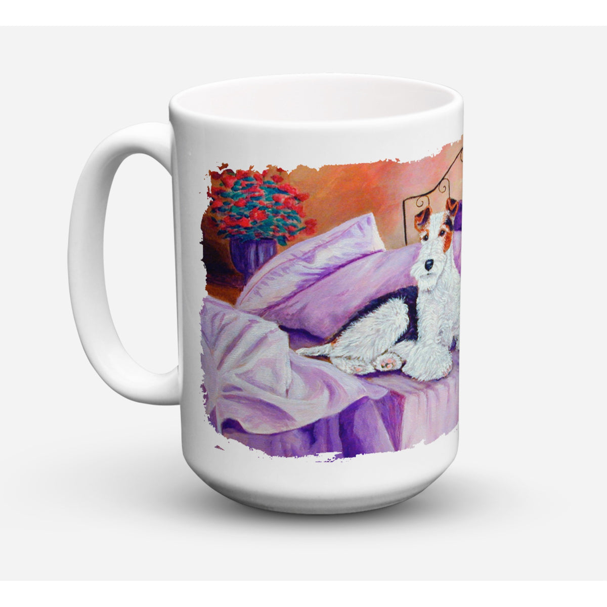 Fox Terrier Waiting On Mom Coffee Mug 15 Oz