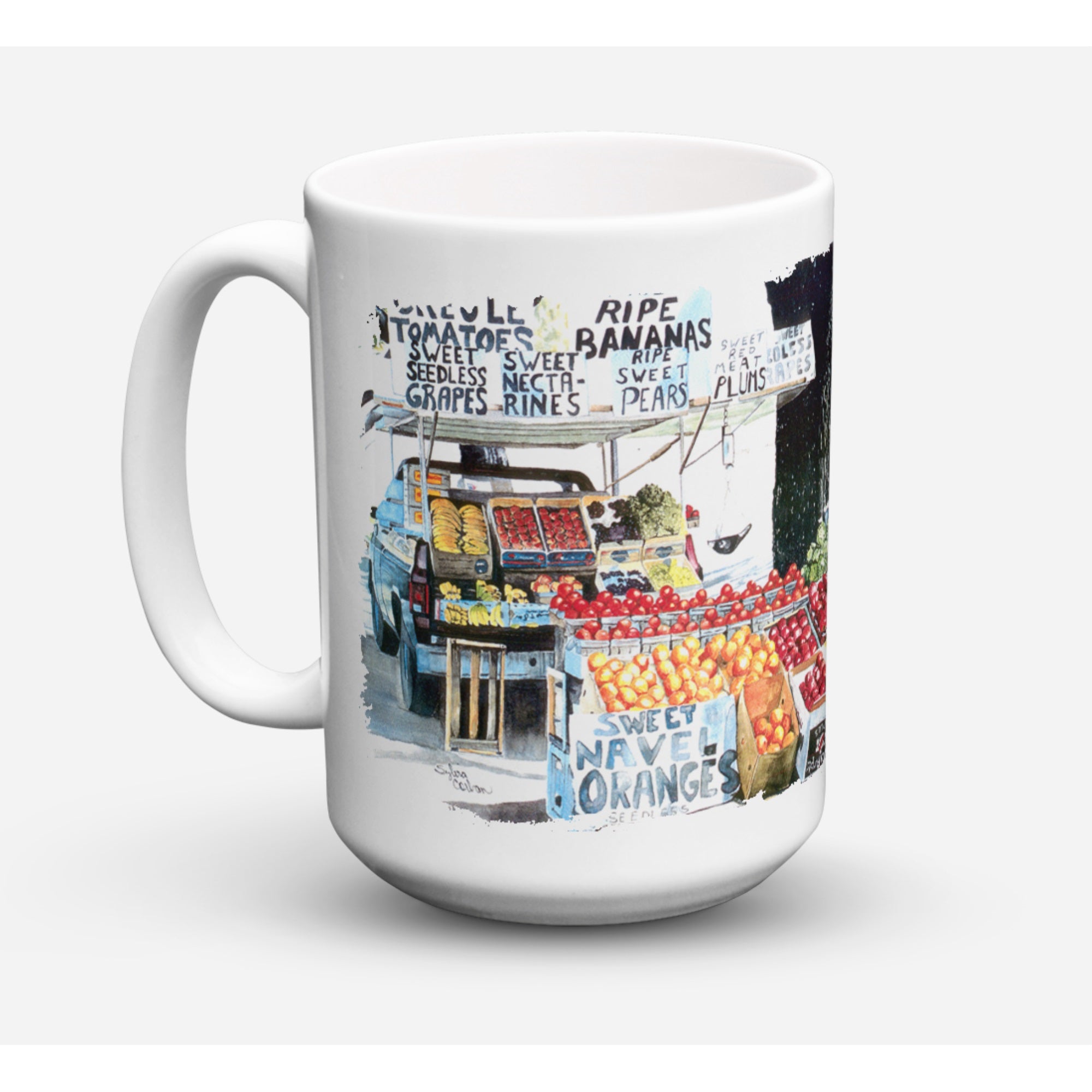 Fruit Stand Coffee Mug 15 Oz