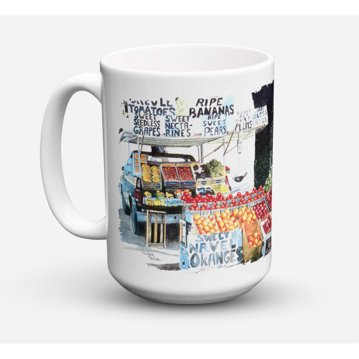 Fruit Stand Coffee Mug 15 Oz