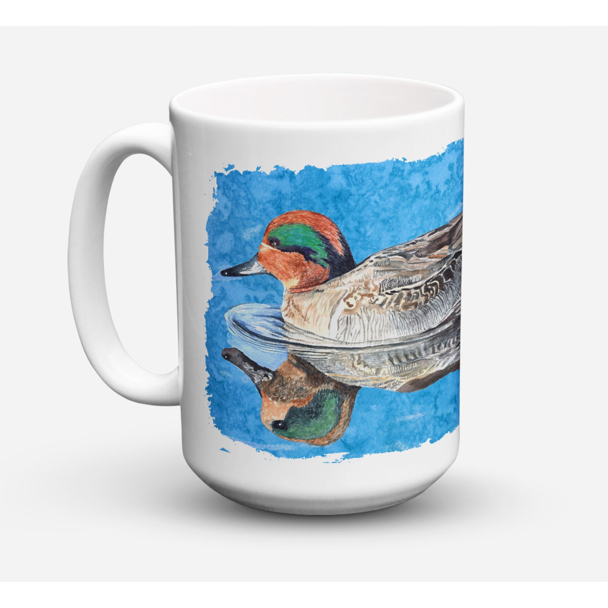 Teal Duck Coffee Mug 15 Oz