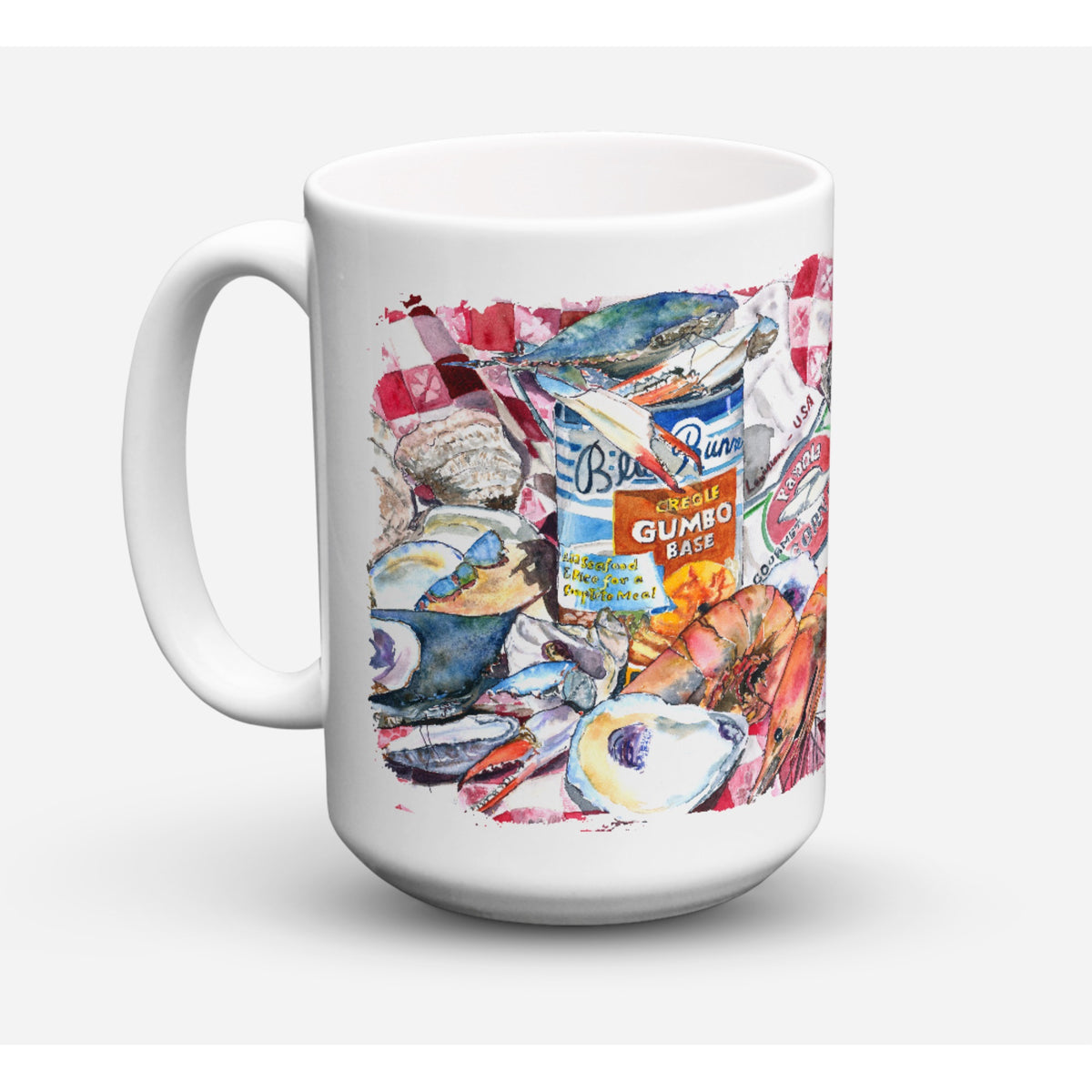 Blue Runner Gumbo Receipe Coffee Mug 15 Oz