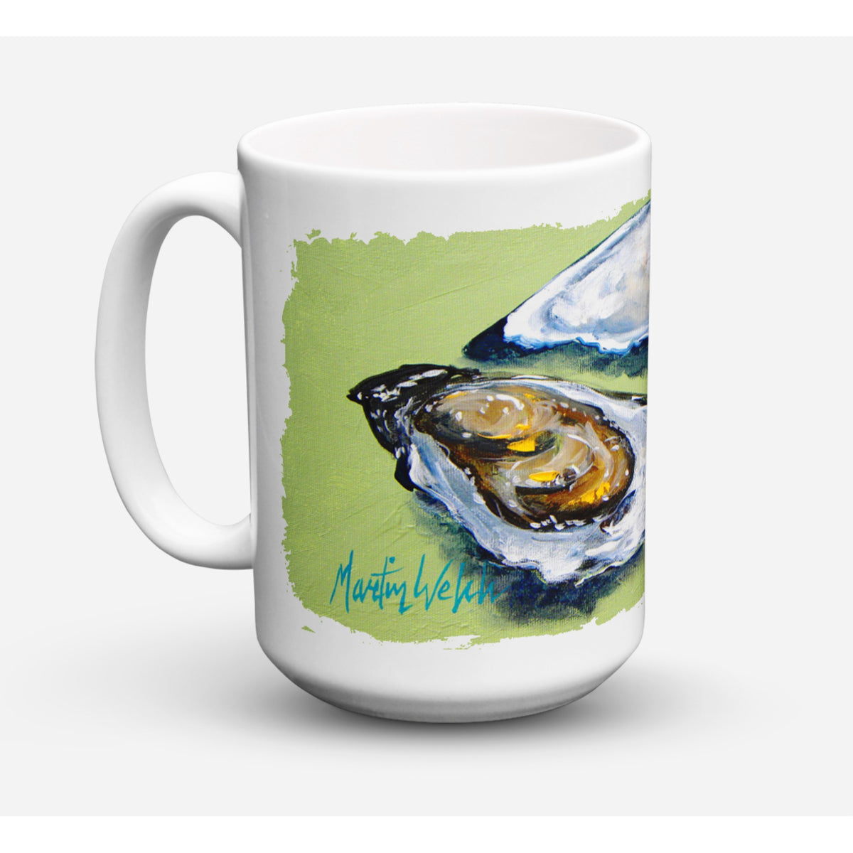Oysters Two Shells Coffee Mug 15 Oz