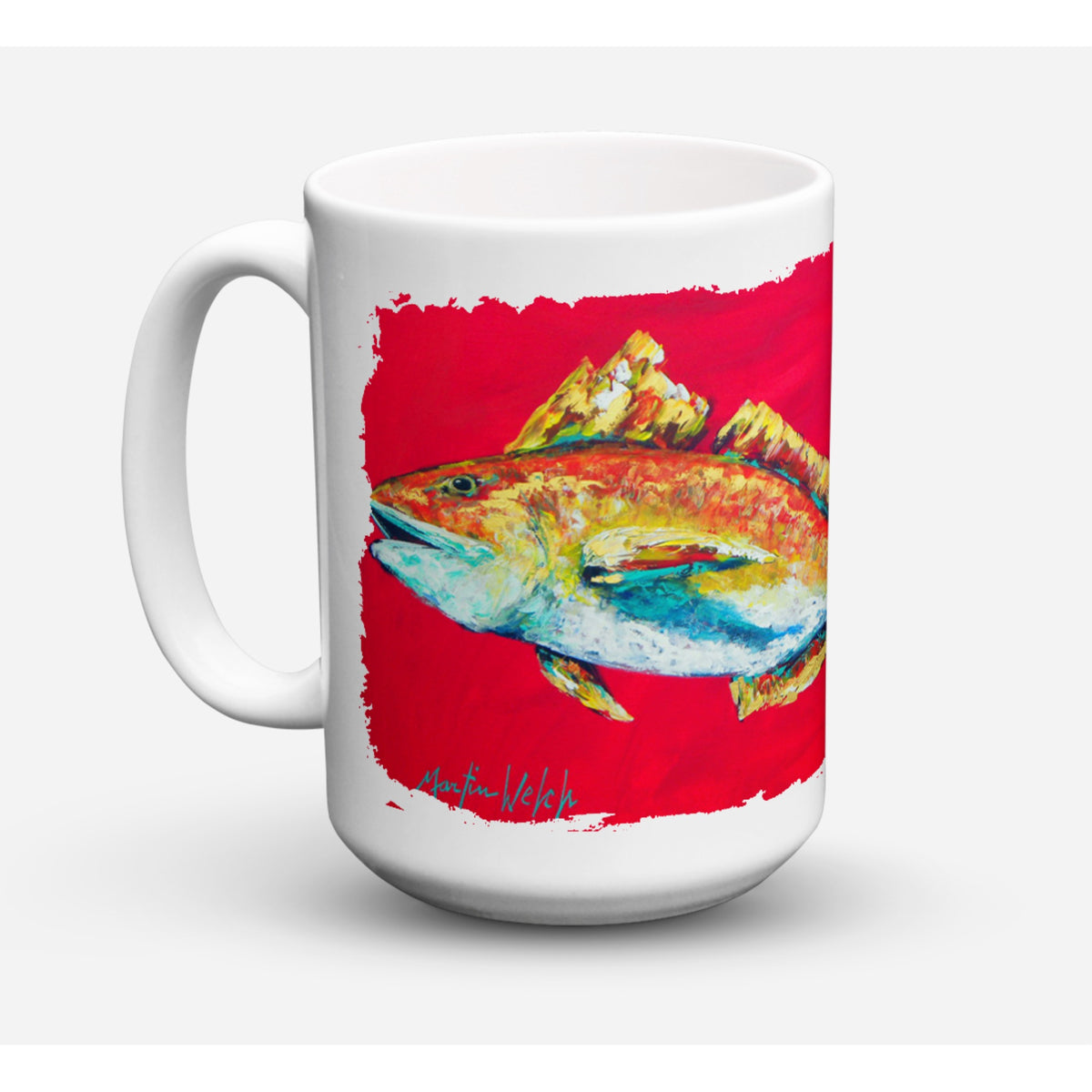 Fish - Red Fish Woo Hoo Coffee Mug 15 Oz