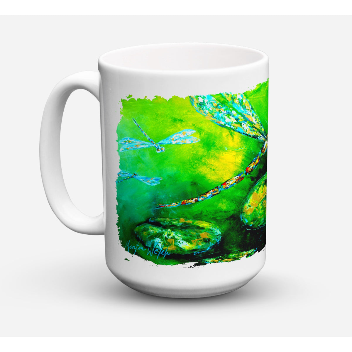 Dragonfly Summer Flies Coffee Mug 15 Oz
