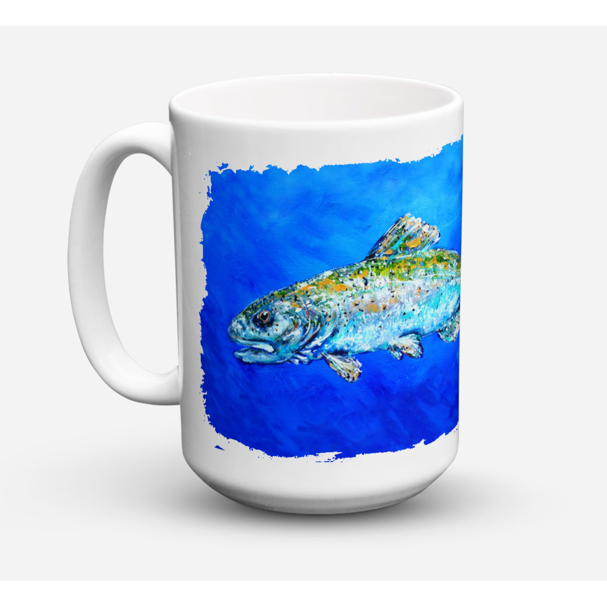 Fish Headed Downstream Coffee Mug 15 Oz