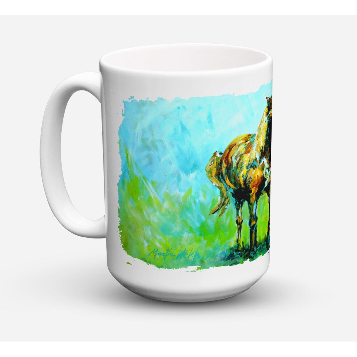 Horse Grazin Coffee Mug 15 Oz