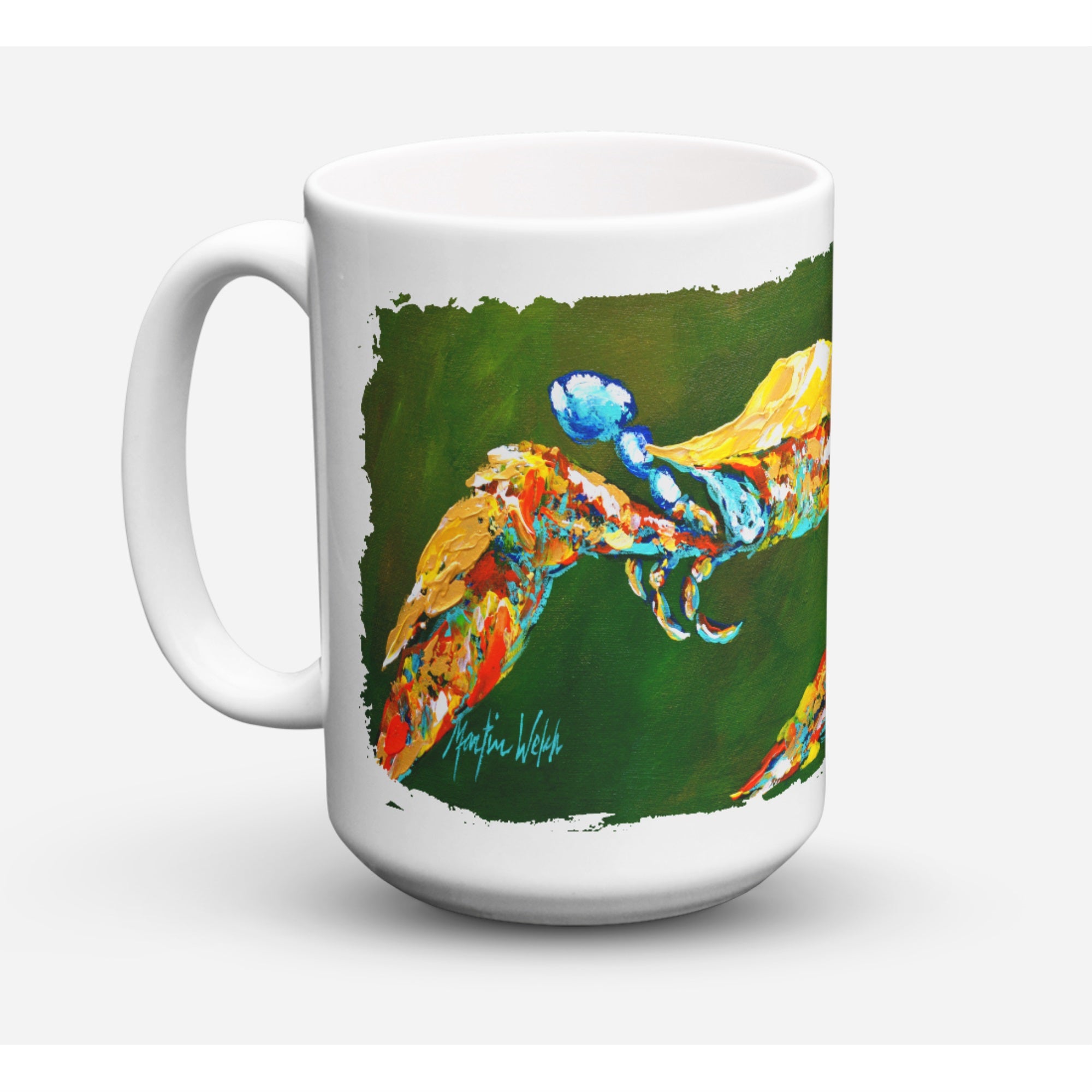 Go Green Crab Coffee Mug 15 Oz