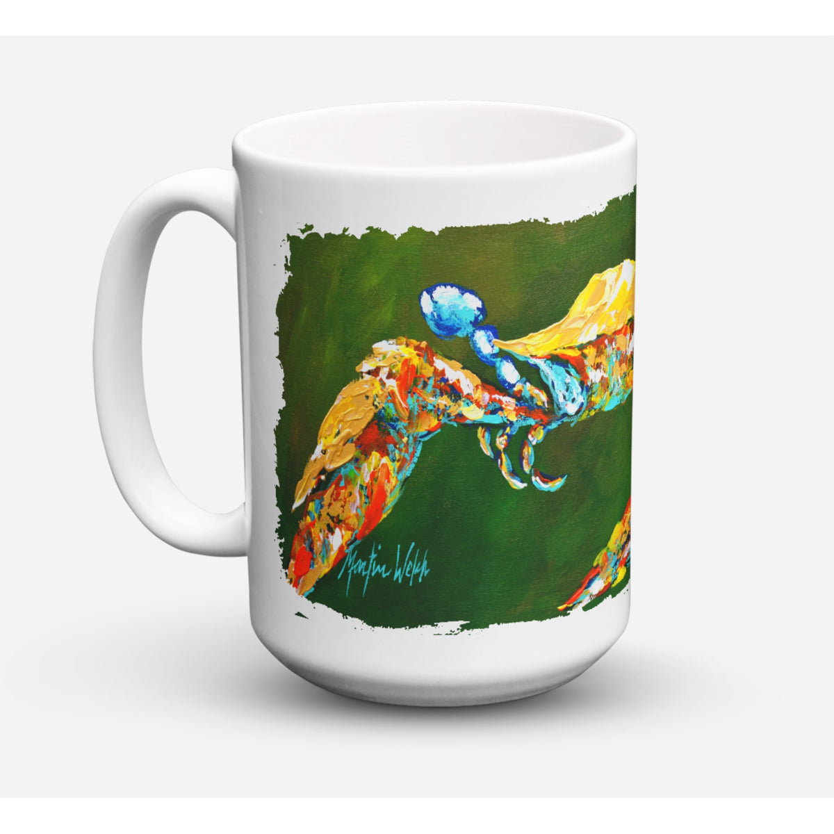 Go Green Crab Coffee Mug 15 Oz