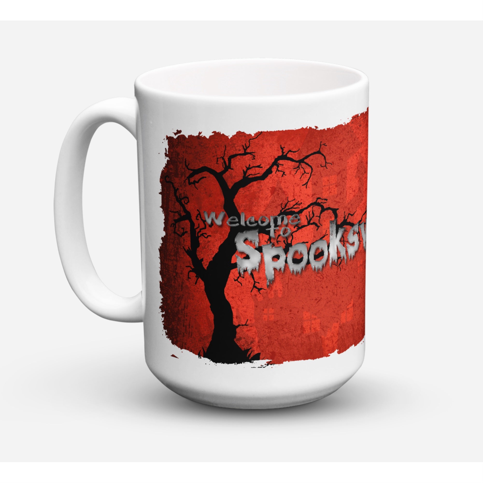 Welcome To Spooksville Halloween Coffee Mug 15 Oz