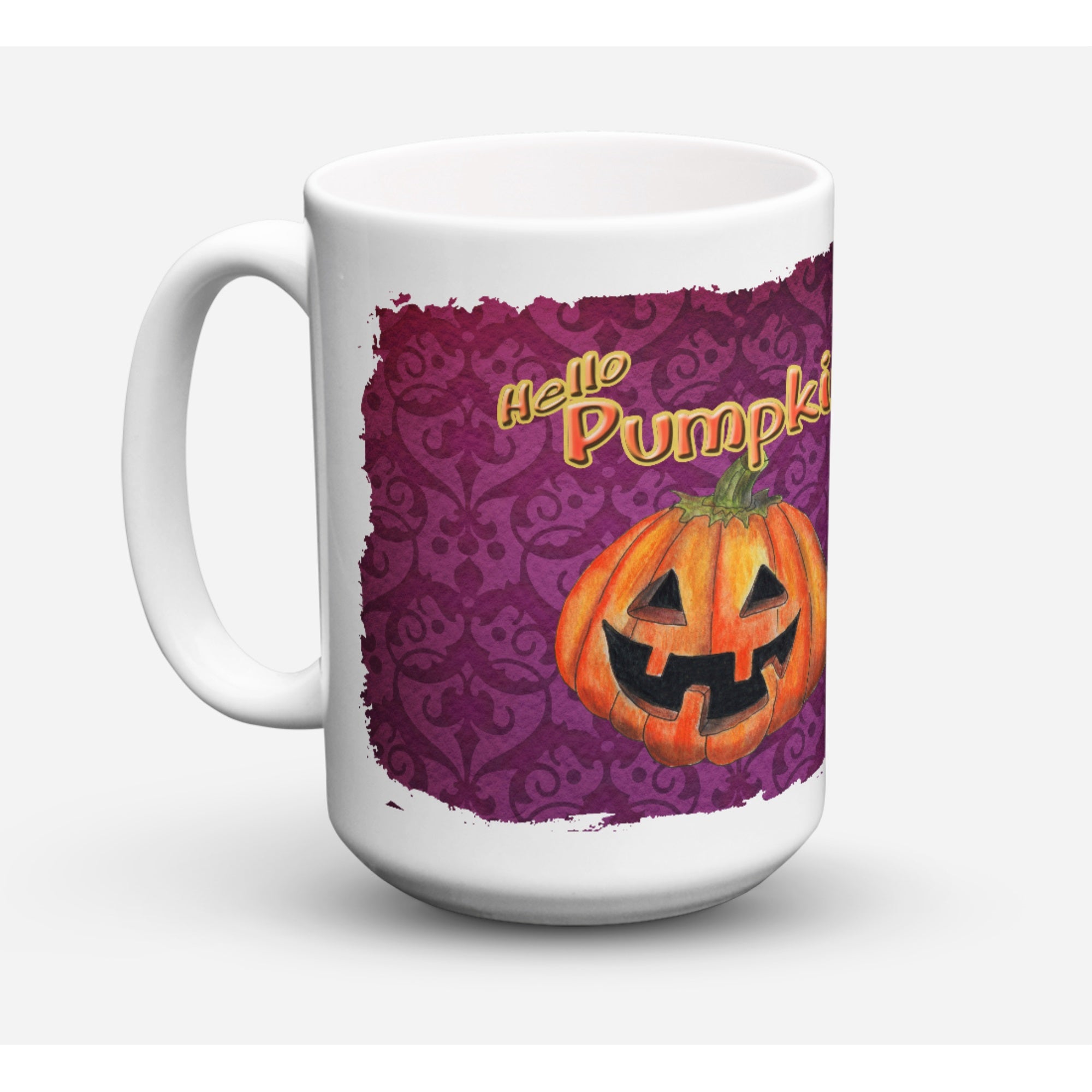 Hello Pumpkin Halloween Coffee Mug 15 Oz