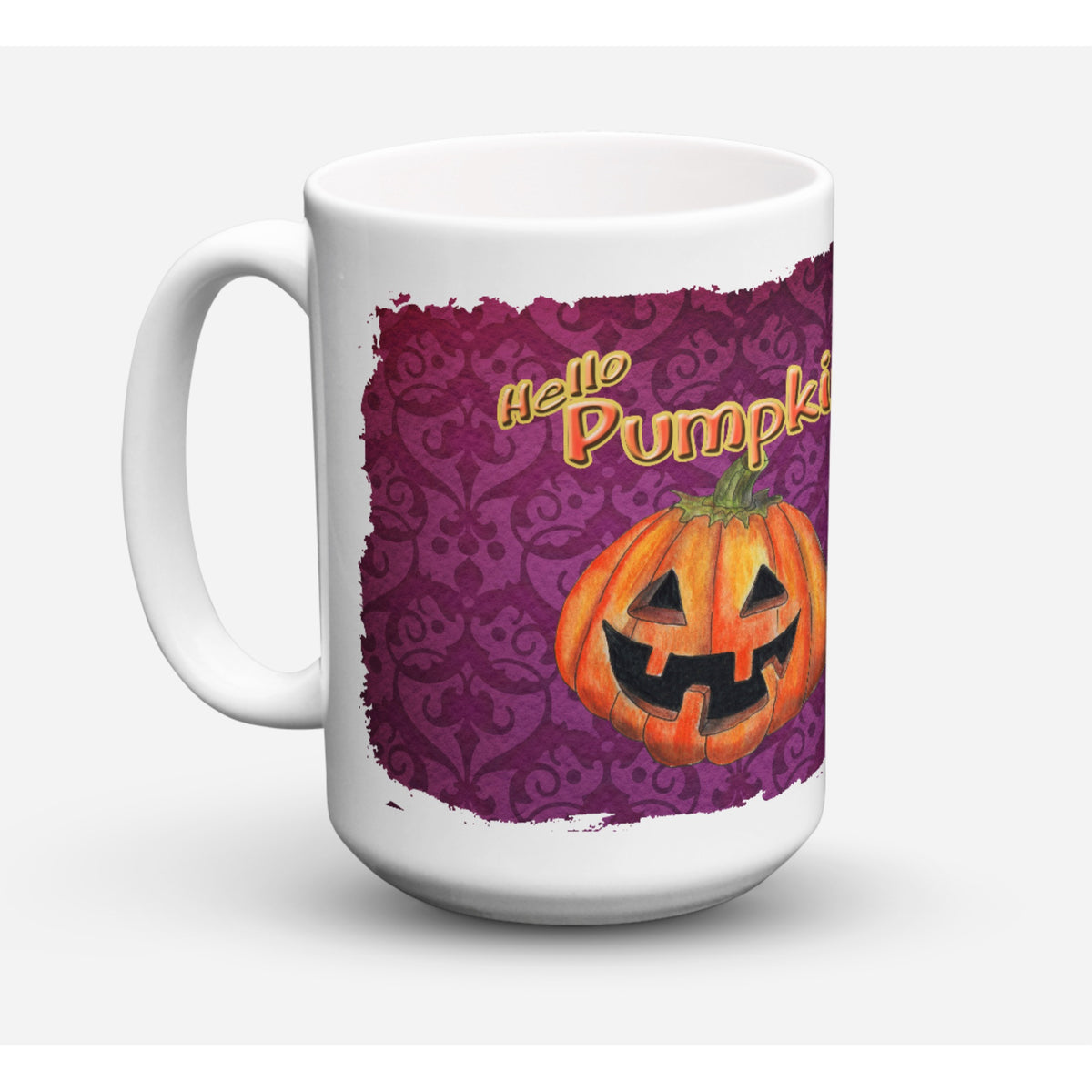 Hello Pumpkin Halloween Coffee Mug 15 Oz