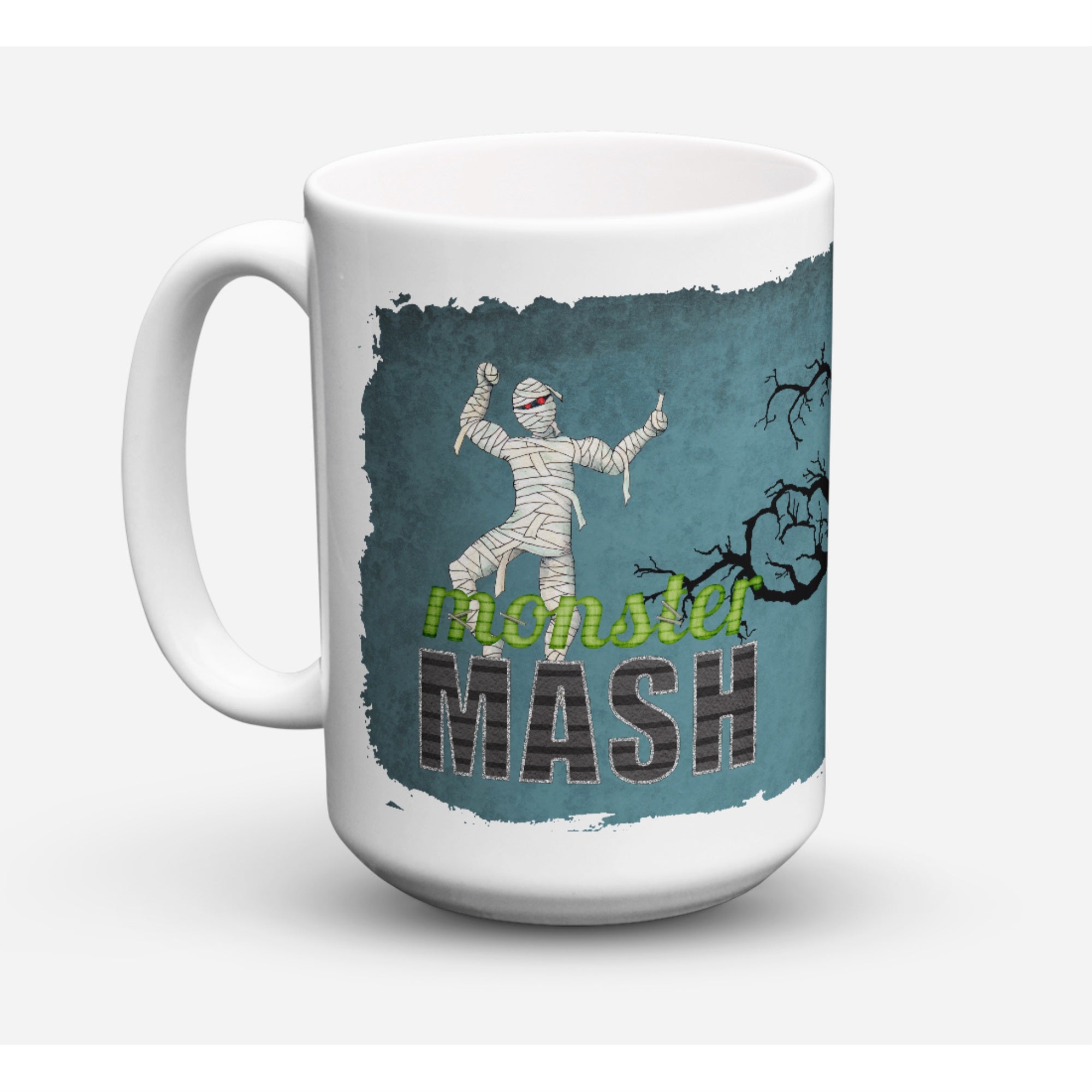 Monster Mash With Mummy Halloween Coffee Mug 15 Oz