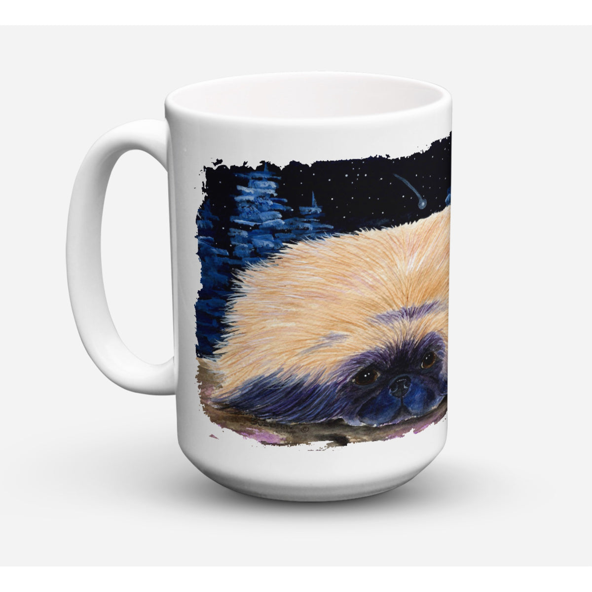 Starry Night Pekingese Coffee Mug 15 Oz
