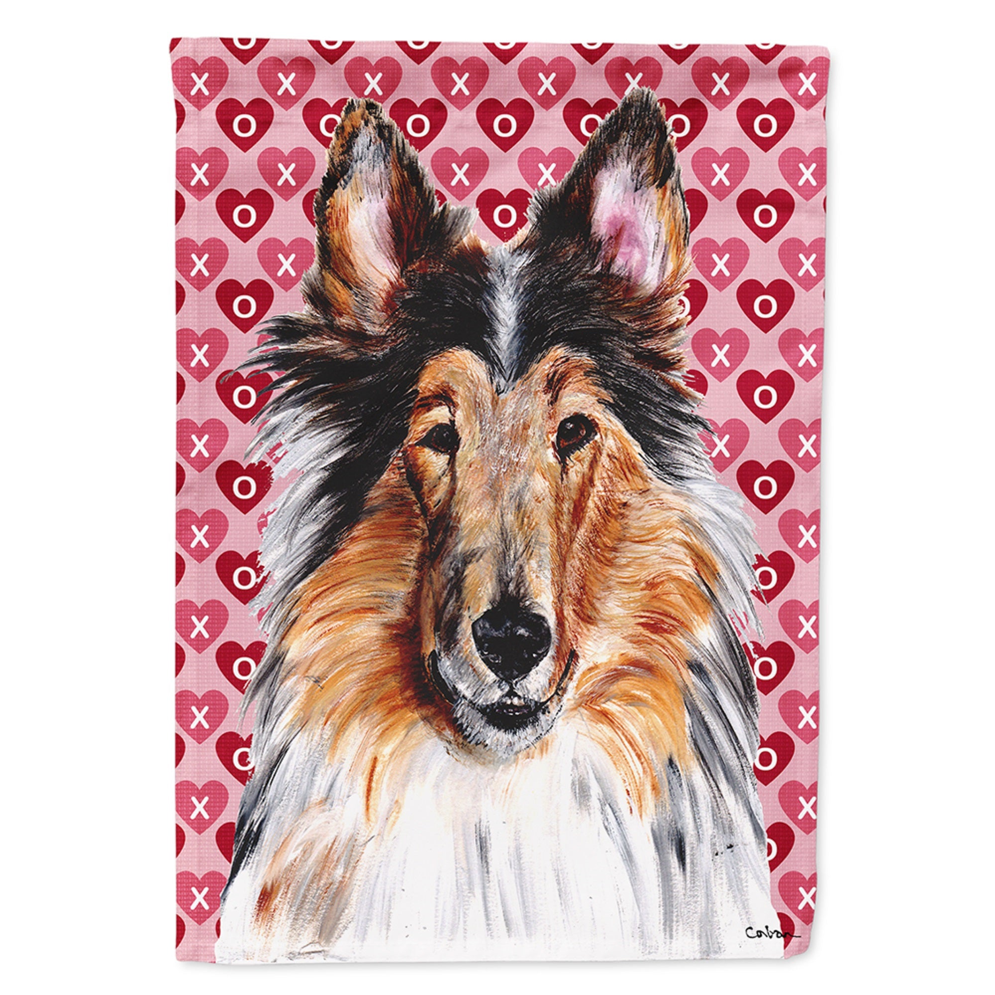 Collie Hearts And Love Flag Garden Size
