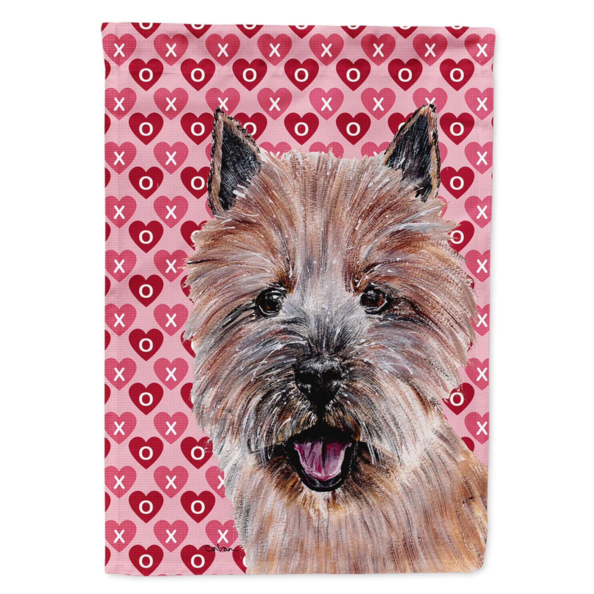 Norwich Terrier Hearts And Love Flag Garden Size