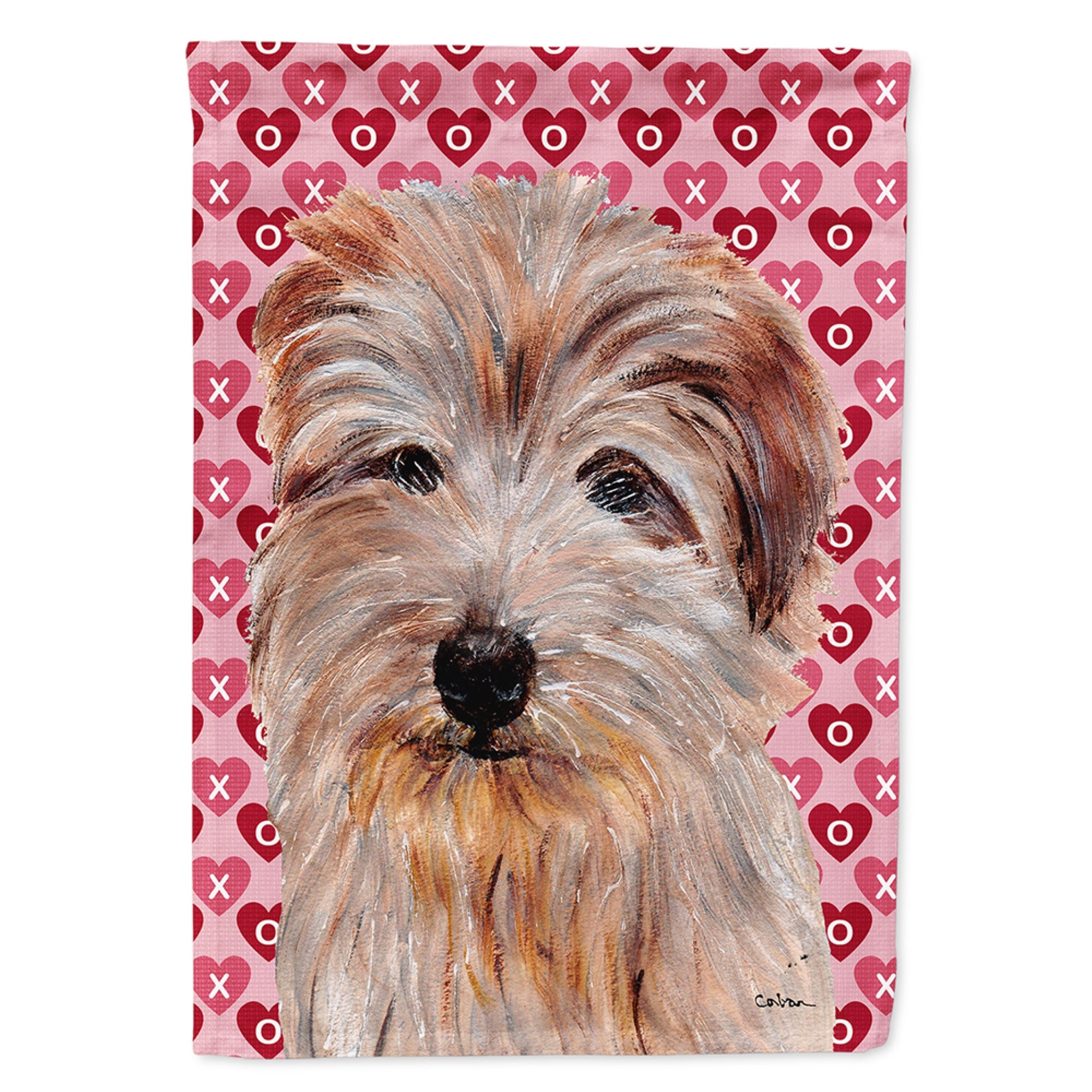 Norfolk Terrier Hearts And Love Flag Garden Size