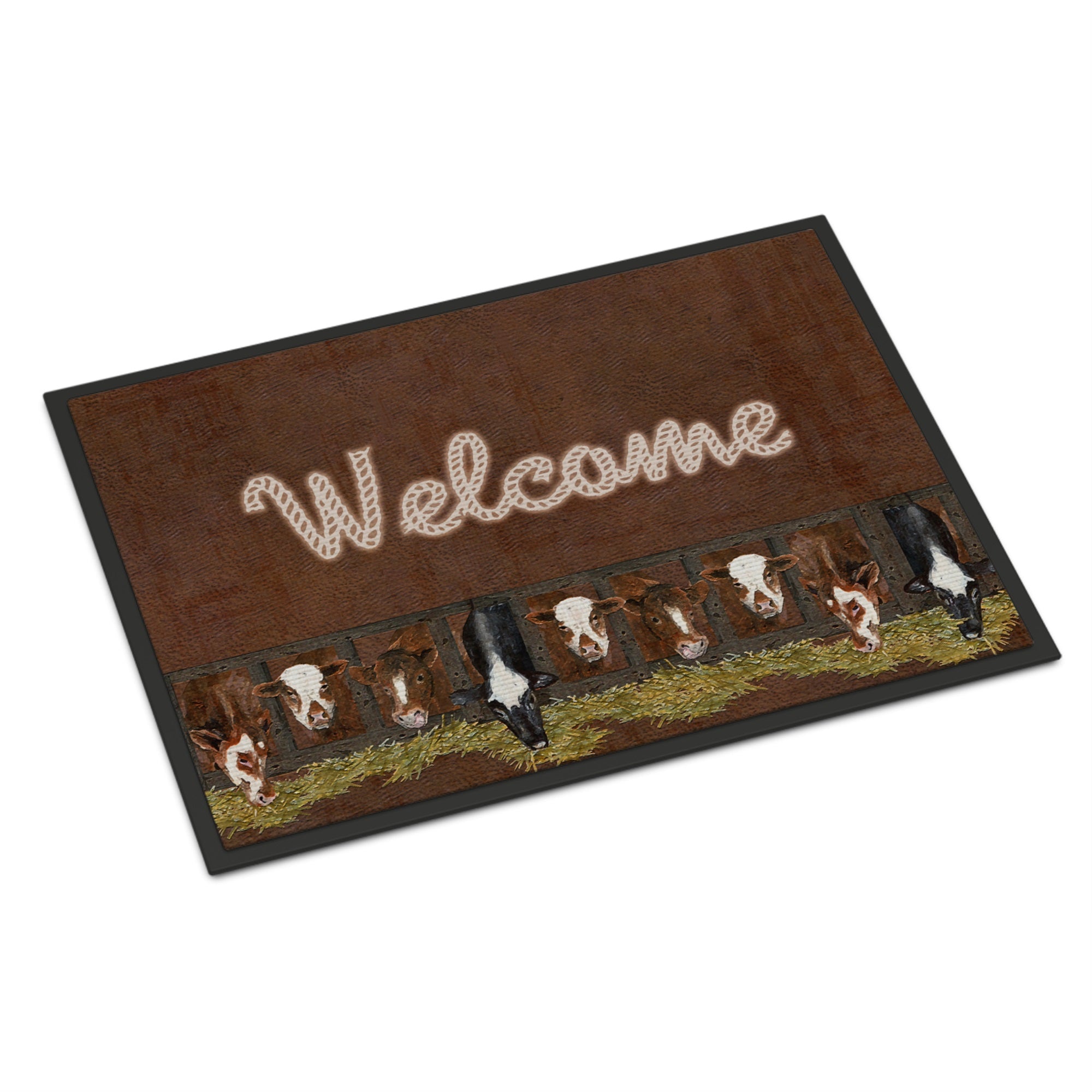 Welcome Mat With Cows Indoor Or Outdoor Mat 24X36
